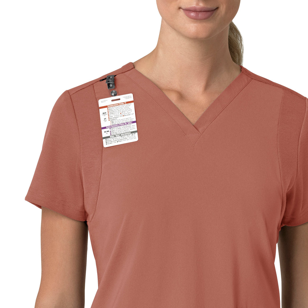 Force Cross-Flex C13210 Flex Panel V-Neck Scrub Top Wildrose