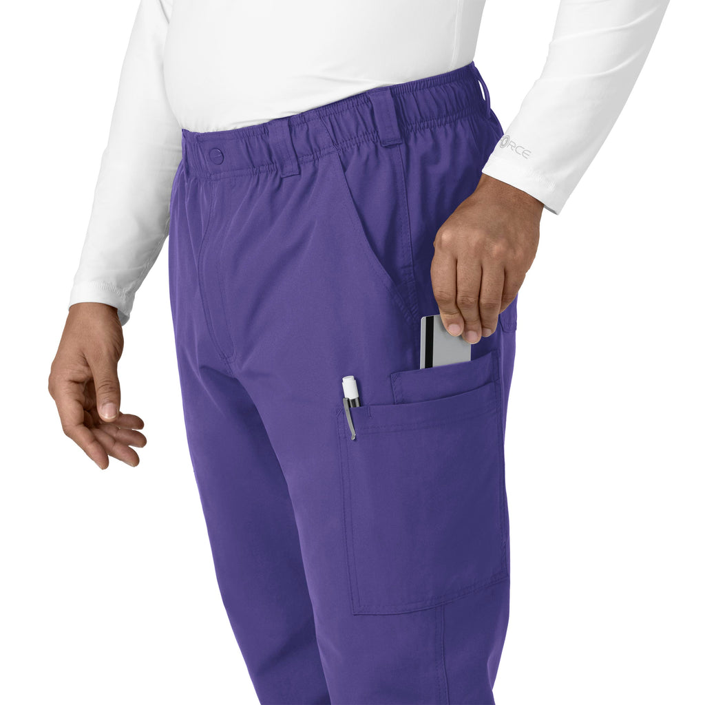Force Essentials C56113 Men's Straight Leg Cargo Scrub Pants Grape
