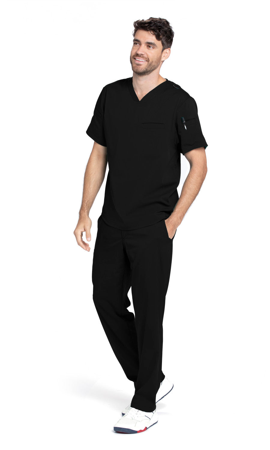 Grey's Anatomy Spandex Stretch GRSP507 Wesley Scrub Pants Black