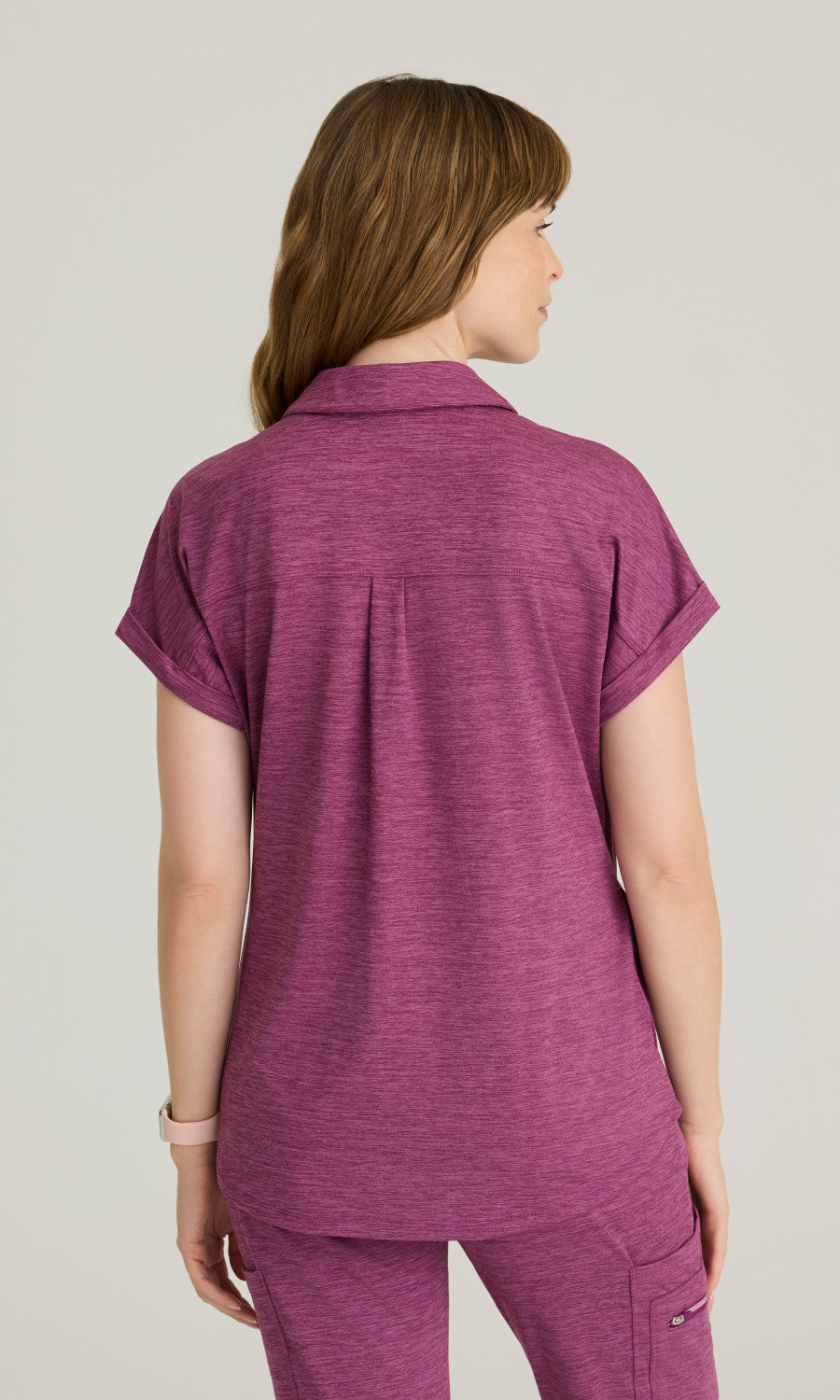 Barco One Performance Knit BOT210H Engage Top (Heathered) Dark Mauve Heather