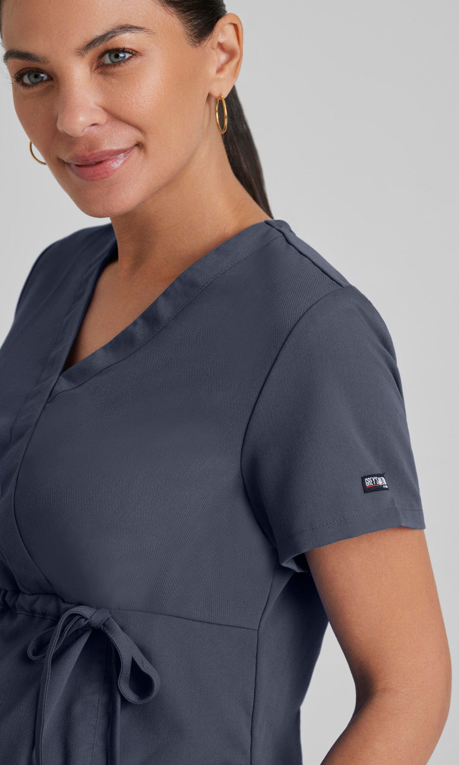 Grey's Anatomy GRT094 Lilah Scrub Top Steel