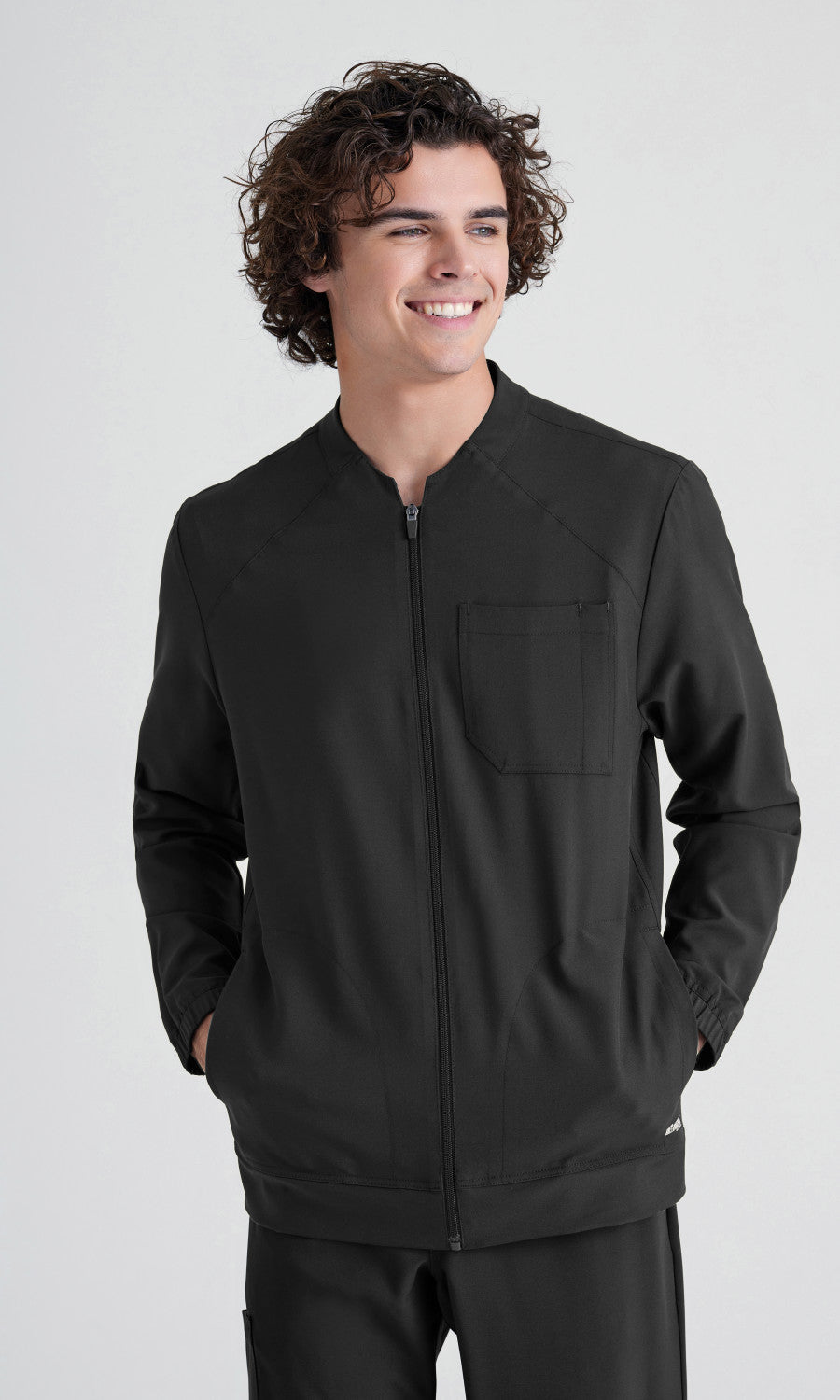 Grey's Anatomy Evolve GSSW887 Cycle Scrub Jacket Black