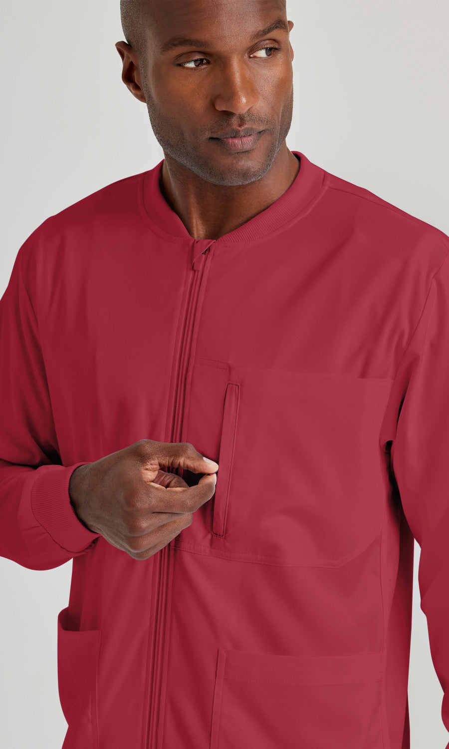 Grey's Anatomy Spandex Stretch GRSW871 React Warmup Maple Red