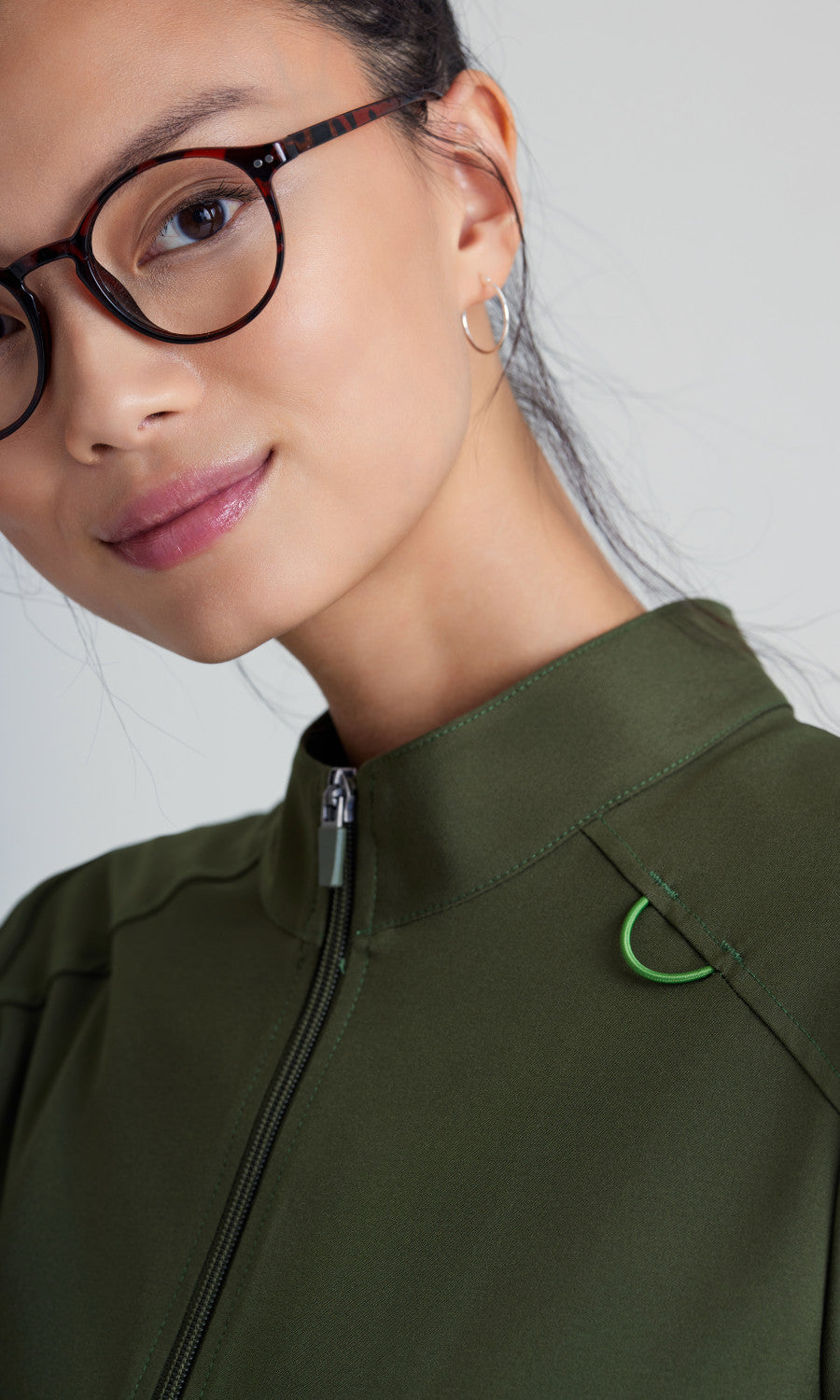 Grey's Anatomy Evolve GSSW886 Virtue Scrub Jacket Fern