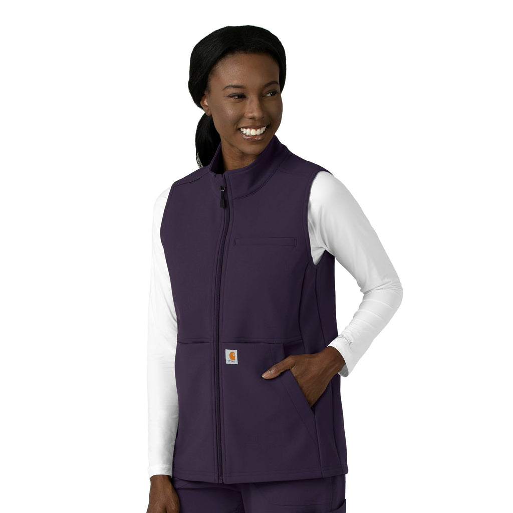 Rugged Flex C83023 Bonded Fleece Vest Black Plum