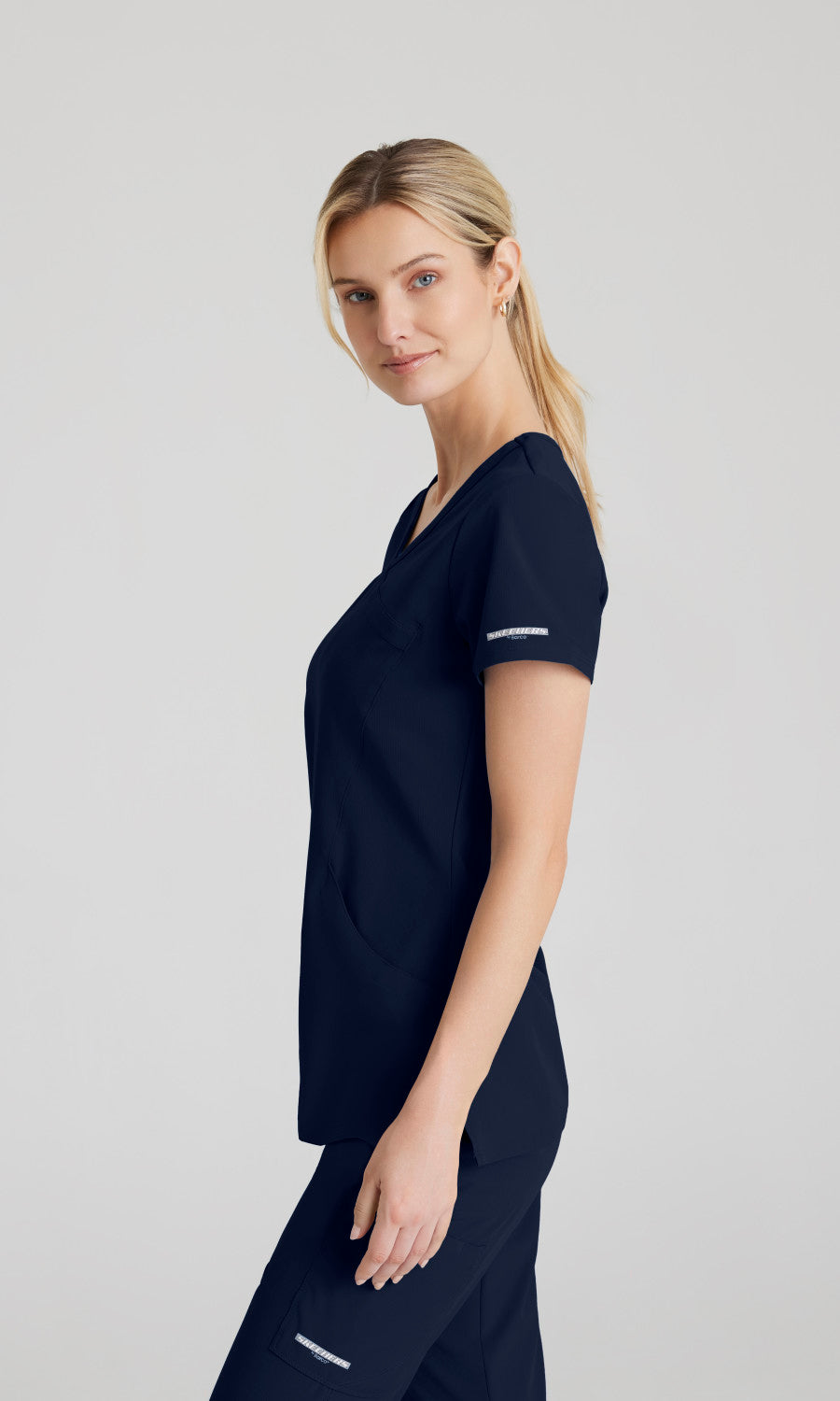 Skechers SK102 Reliance Scrub Top Navy