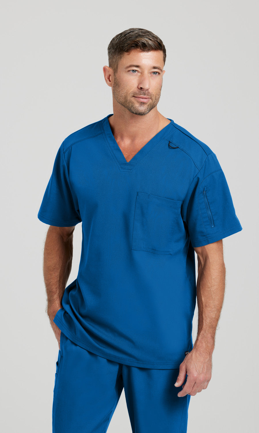 Grey's Anatomy Stretch GRST079 Murphy Scrub Top New Royal