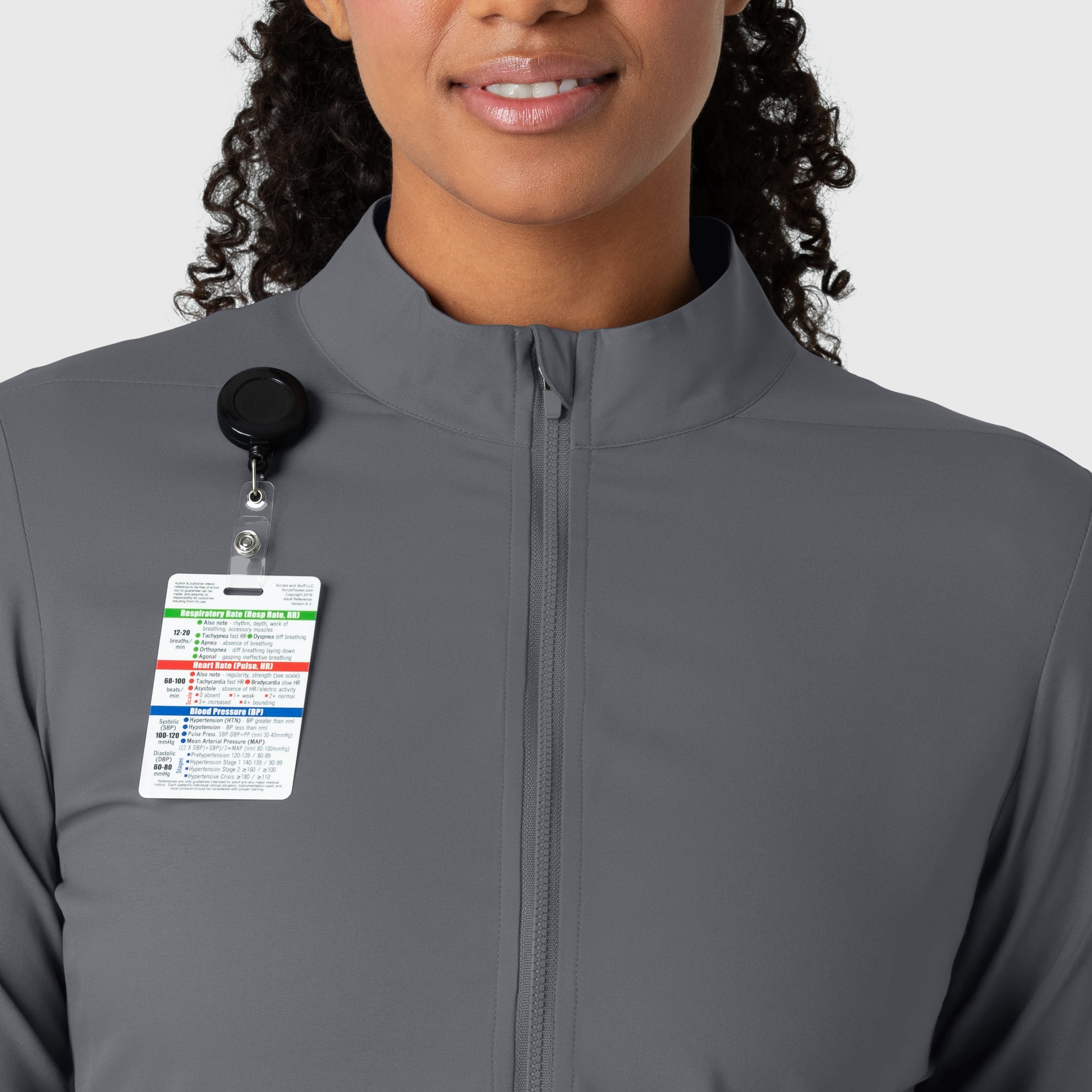 Boundless 8151 Warm Up Scrub Jacket Pewter