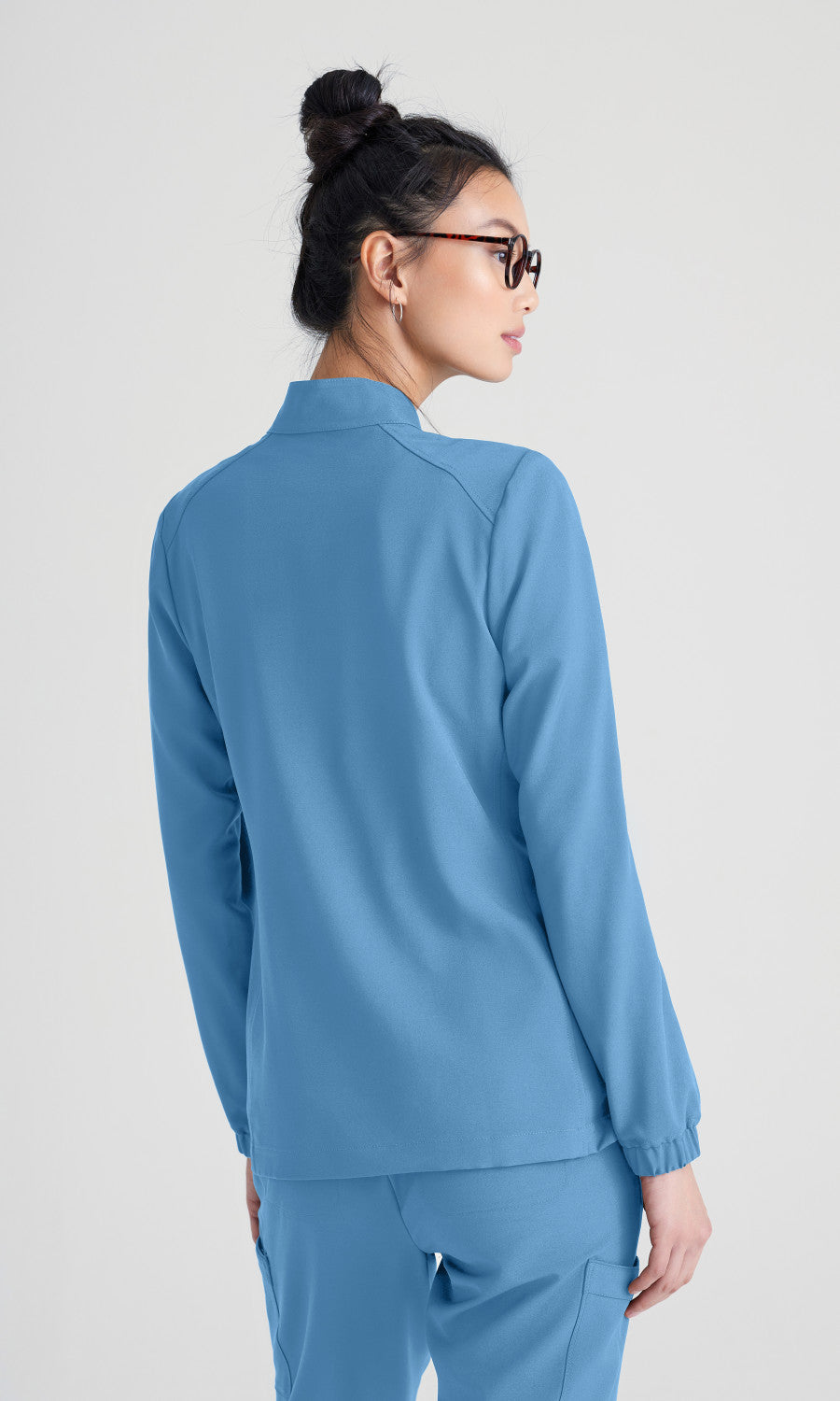 Grey's Anatomy Evolve GSSW886 Virtue Scrub Jacket Ciel Blue