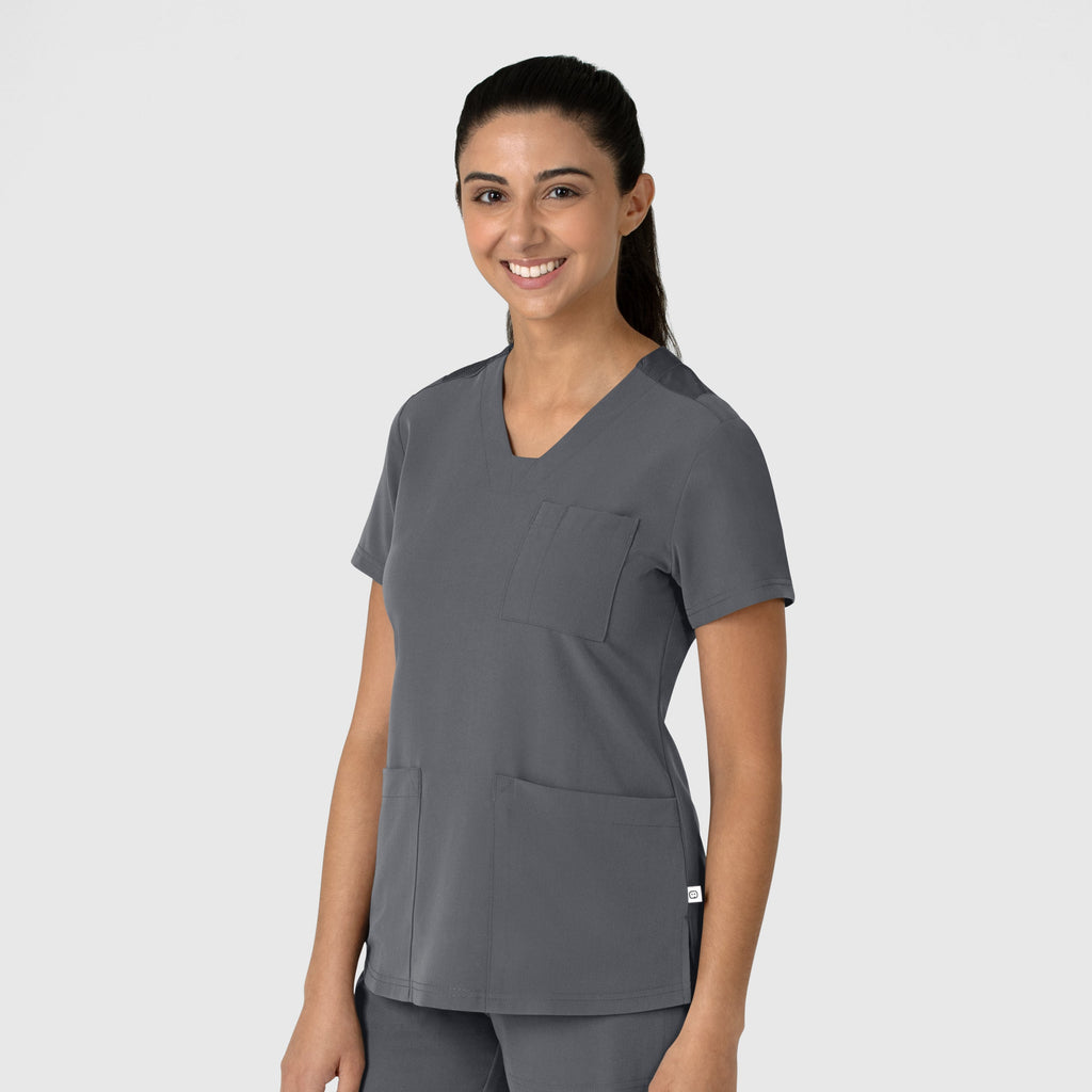 Nova 6132 Flex-n-Reach V-Neck Scrub Top Pewter