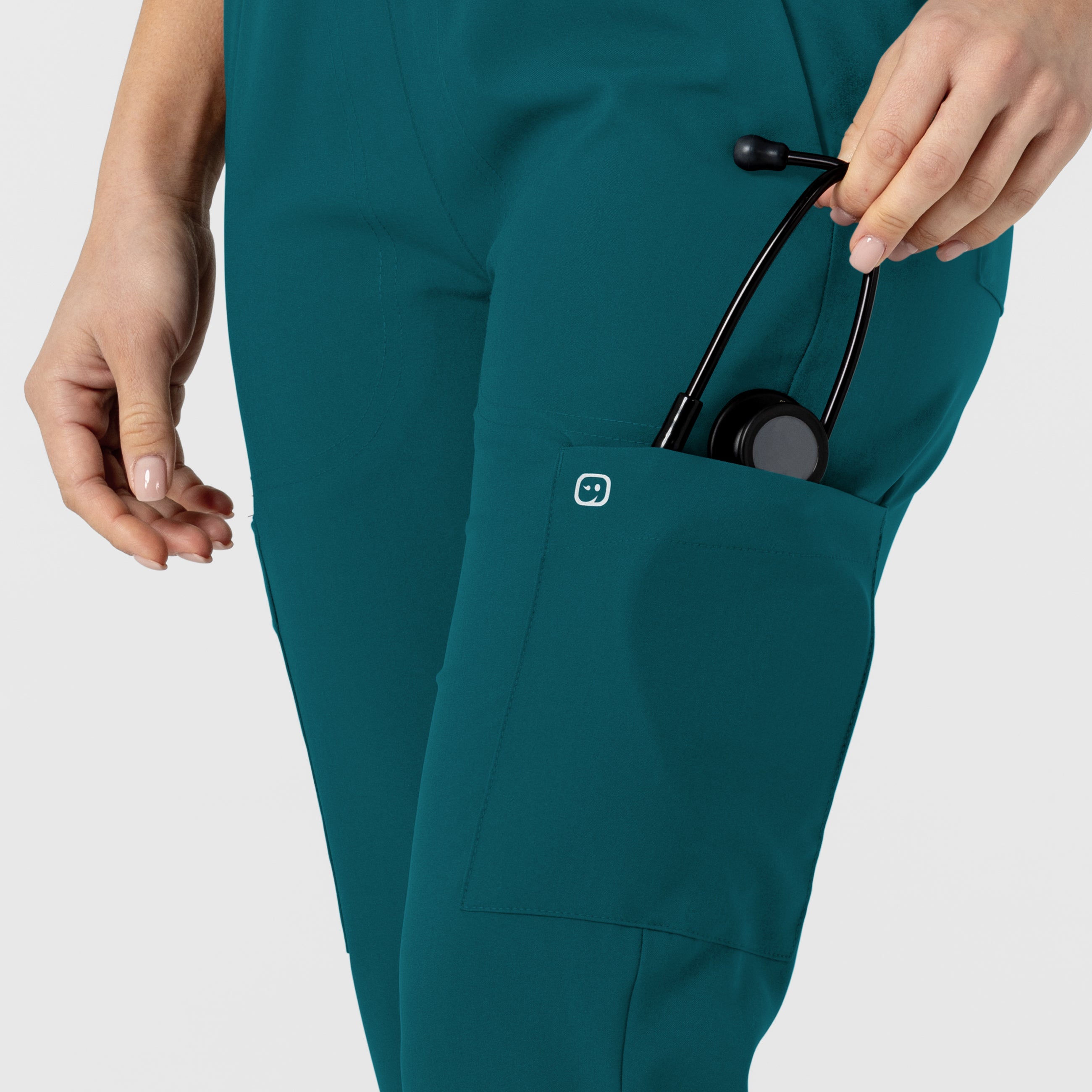 W123 5045 Flex-n-Reach Track Scrub Pants Caribbean