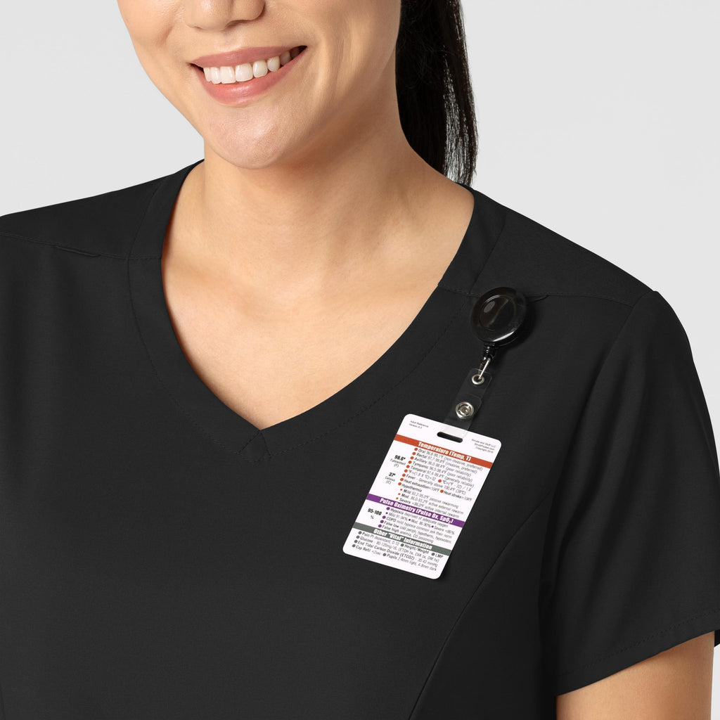Boundless 6251 2-Pocket V-Neck Scrub Top Black