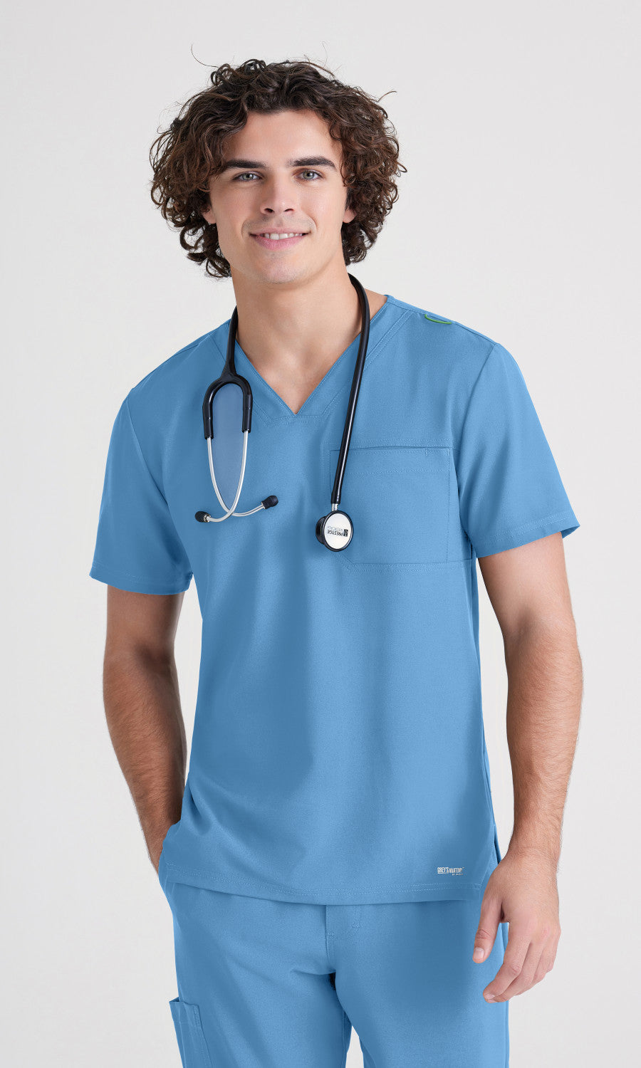 Grey's Anatomy Evolve GSST179 Journey Scrub Top Ciel Blue