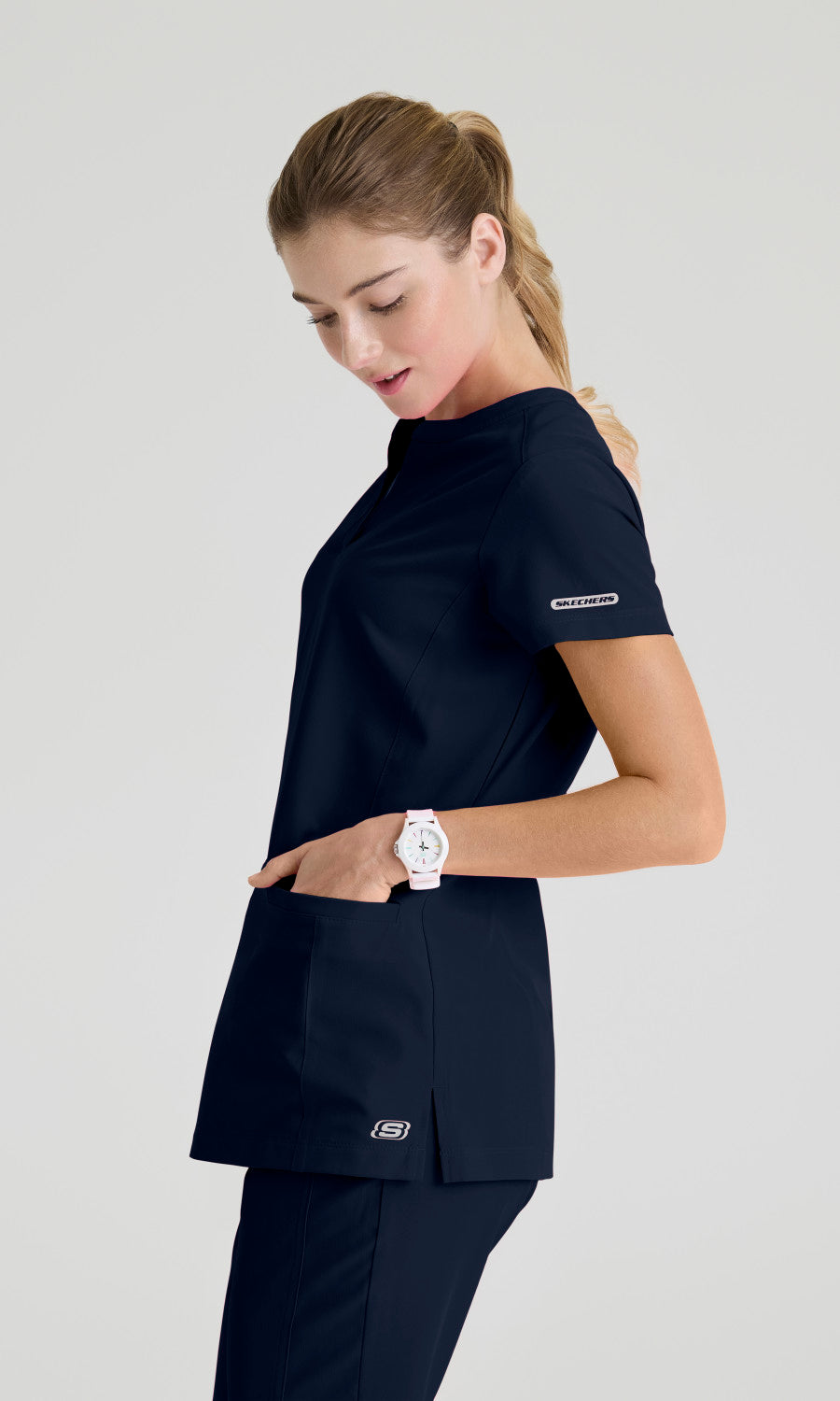 Skechers SKT259 Coast Scrub Top Navy