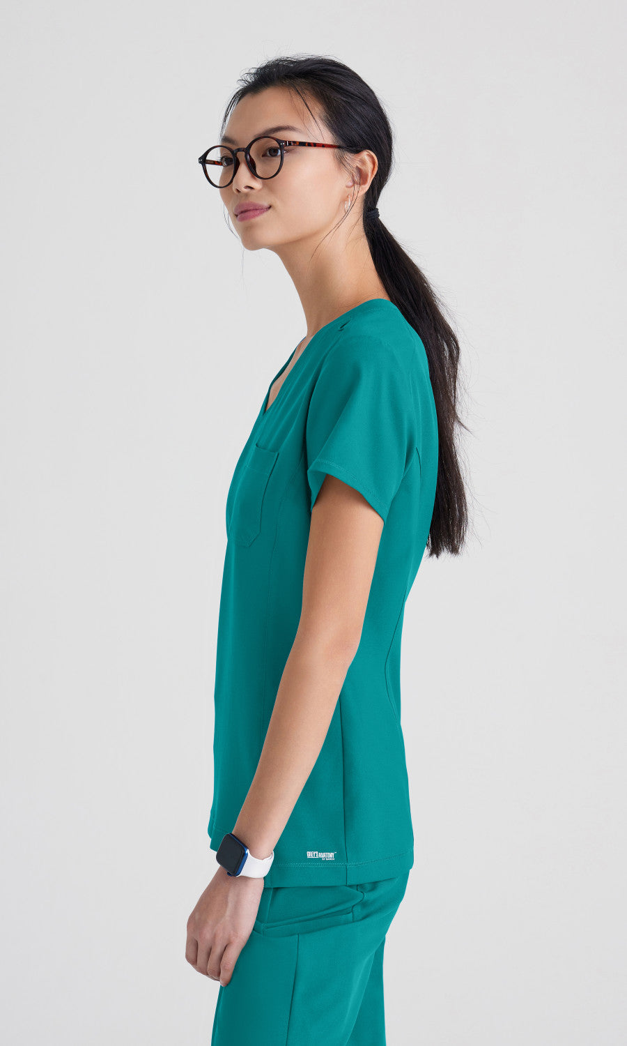 Grey's Anatomy Evolve GSST181 Sway Tuck-In Scrub Top Teal