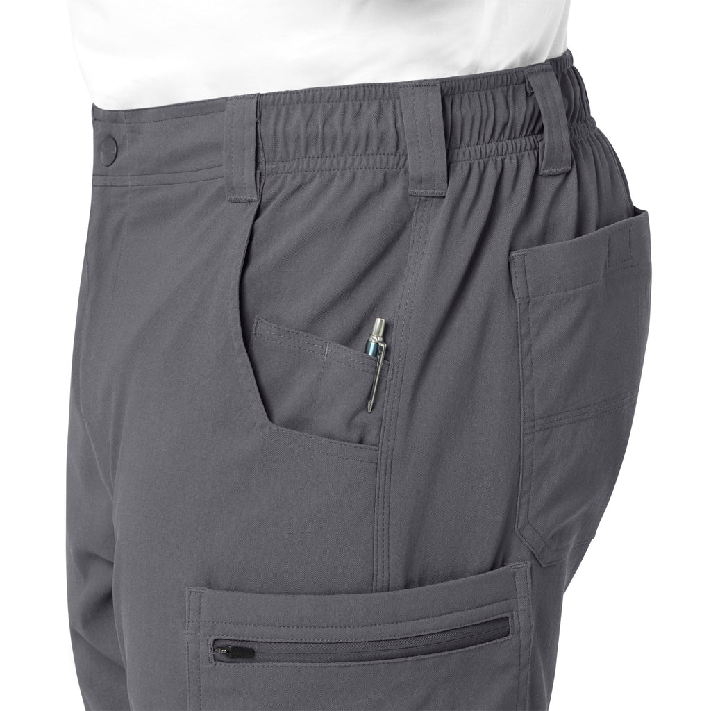 Rugged Flex Peak C55037 Men's Straight Leg Cargo Scrub Pants Pewter