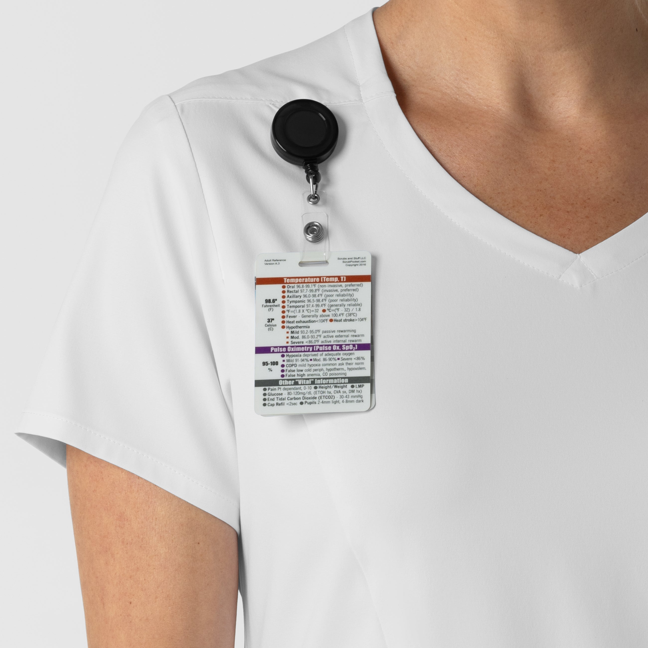 Boundless 6251 2-Pocket V-Neck Scrub Top White