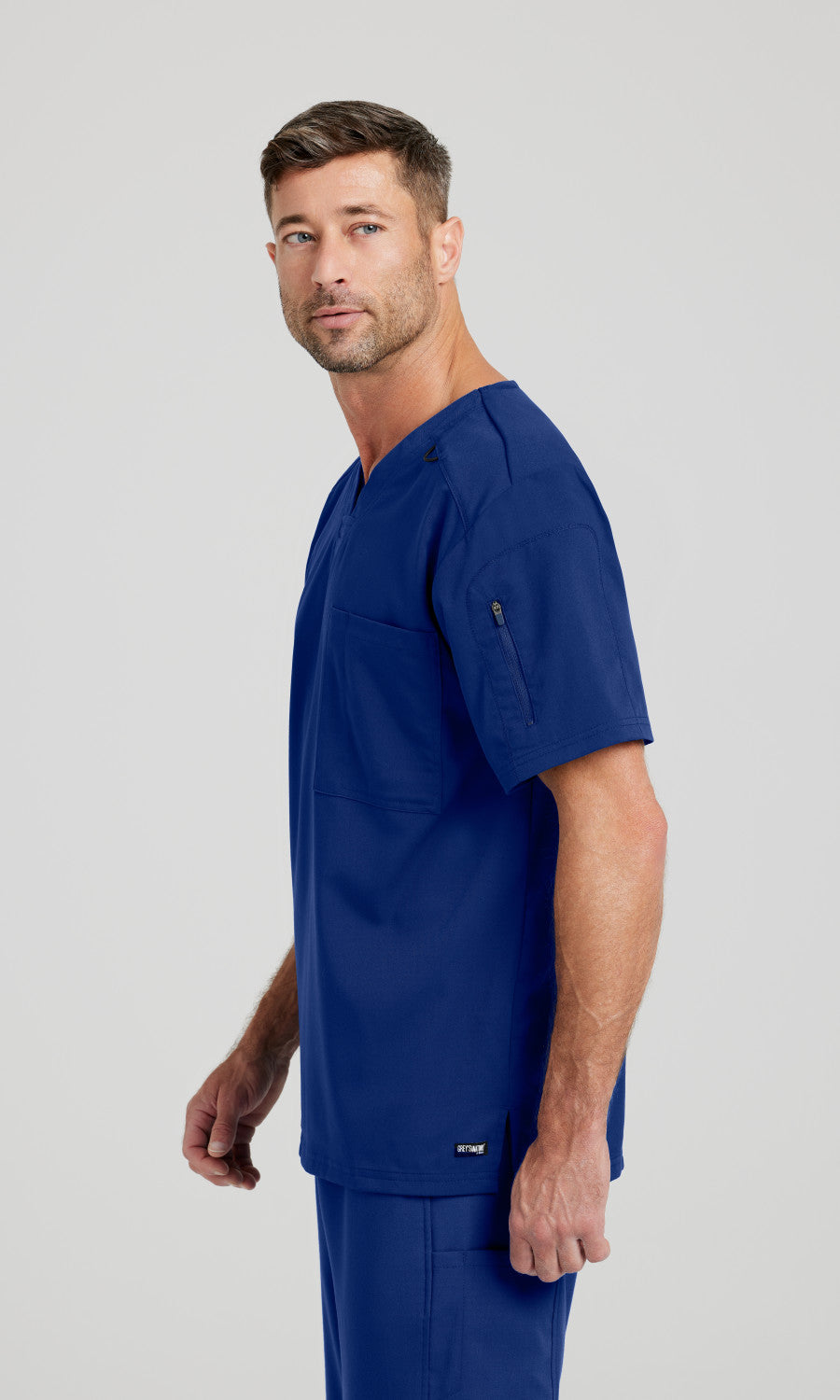 Grey's Anatomy Stretch GRST079 Murphy Scrub Top Indigo