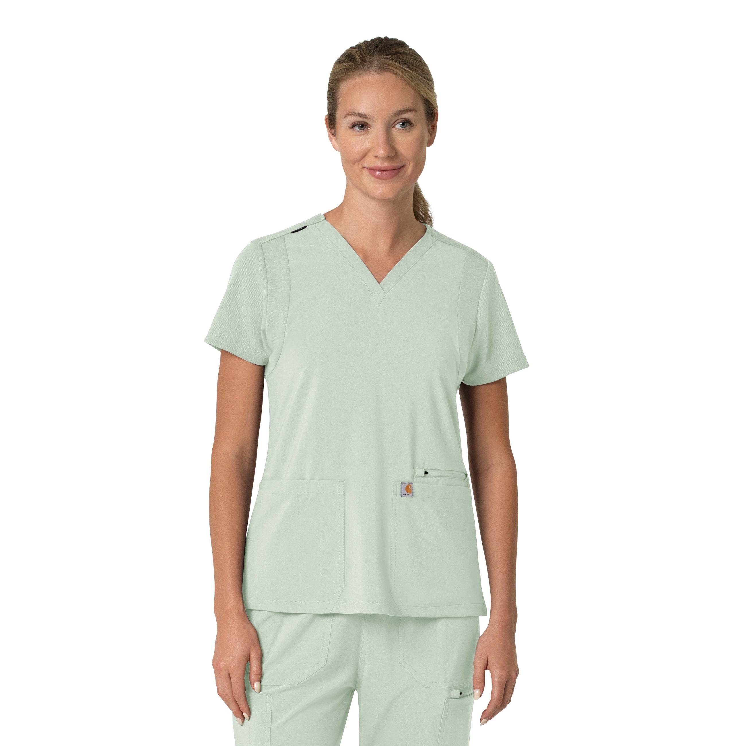 Force Cross-Flex C13210 Women's Flex Panel V-Neck Scrub Top Big Sky