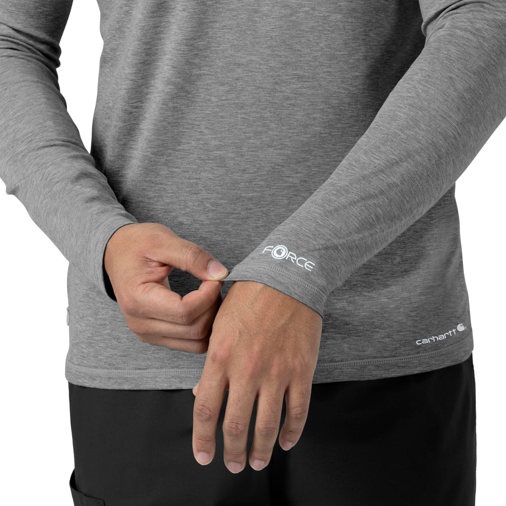 Force Sub-Scrubs C32009 Men's Performance Long Sleeve Tee Grey Heather