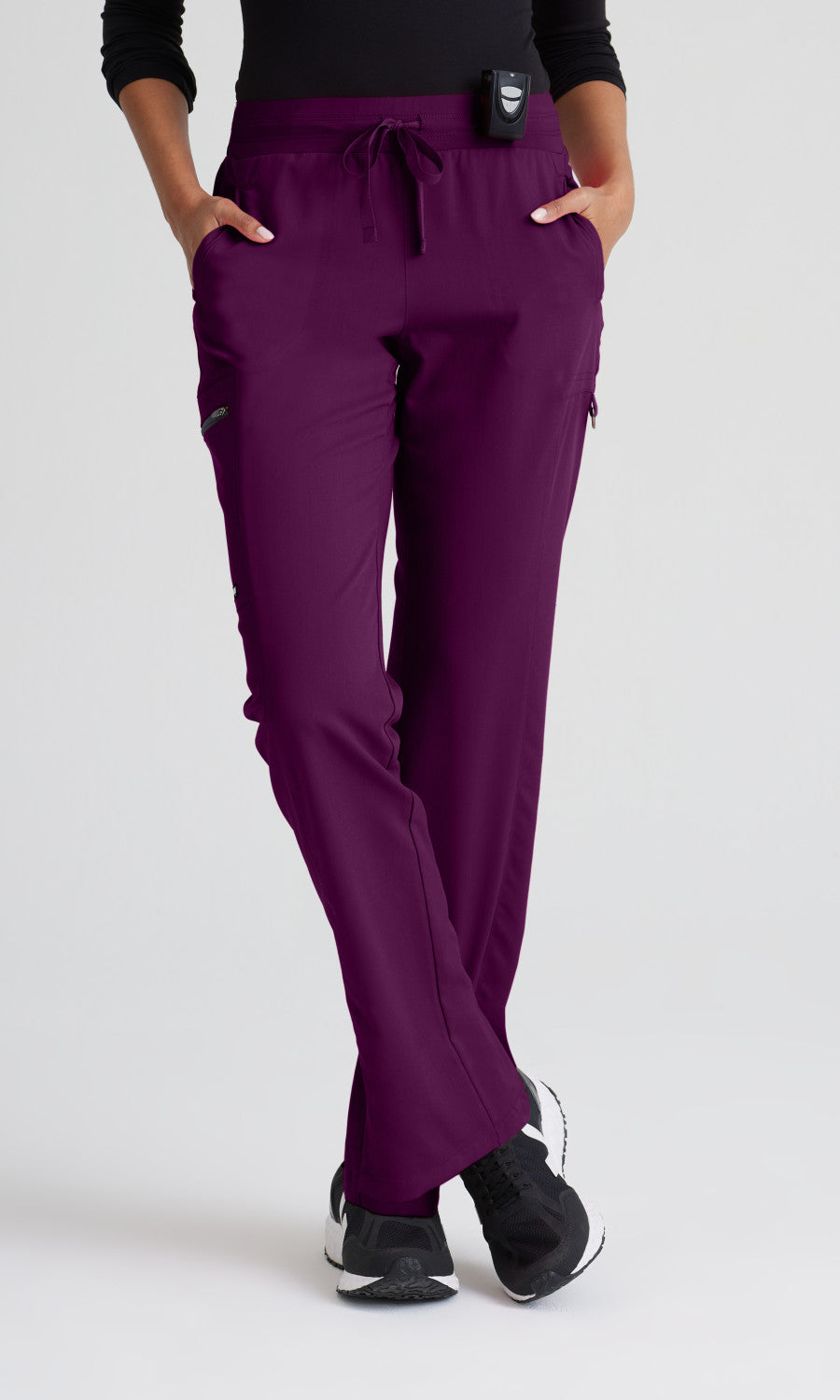 Grey's Anatomy Stretch GRSP500 Kim Scrub Pants Wine