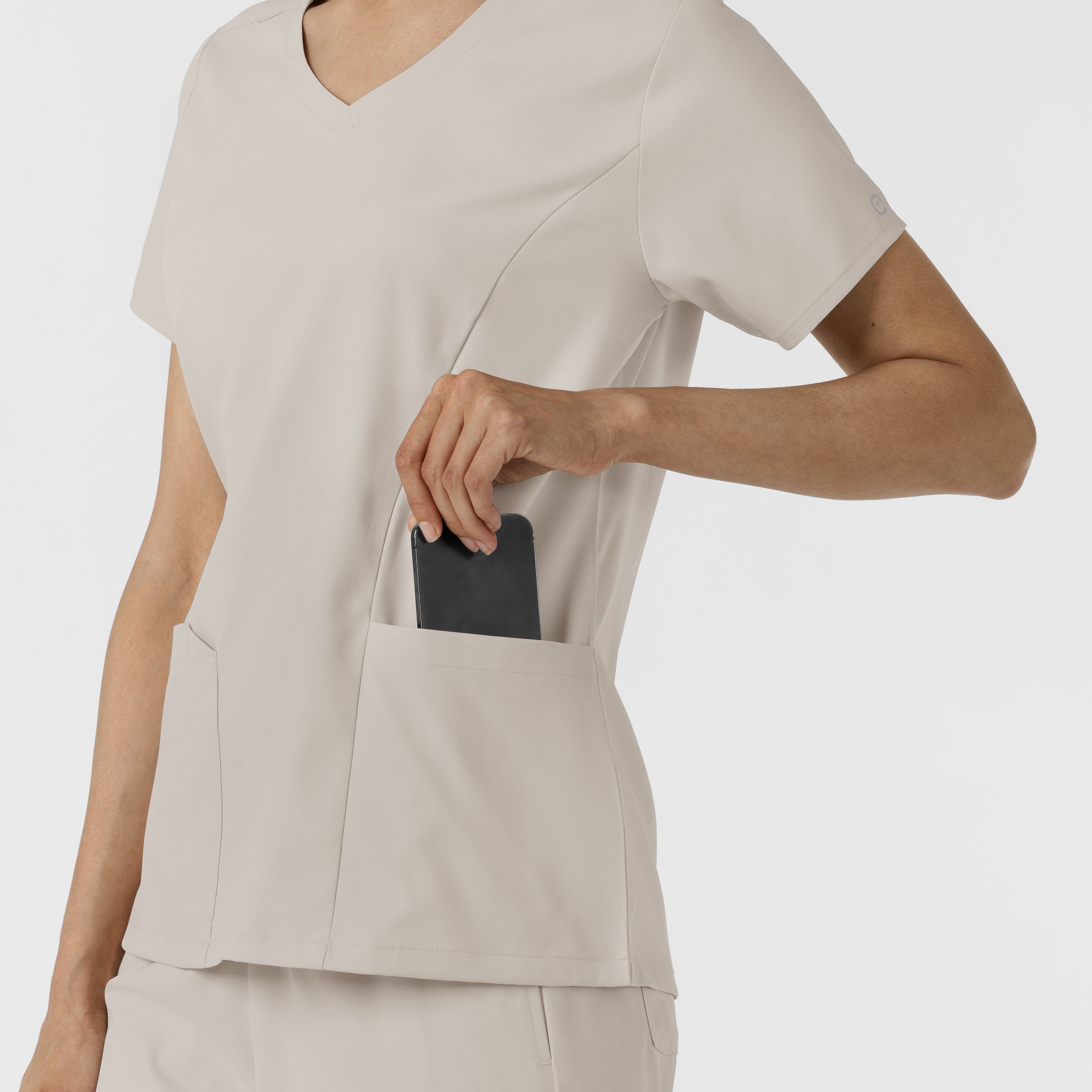 Boundless 6251 2-Pocket V-Neck Scrub Top Cloud