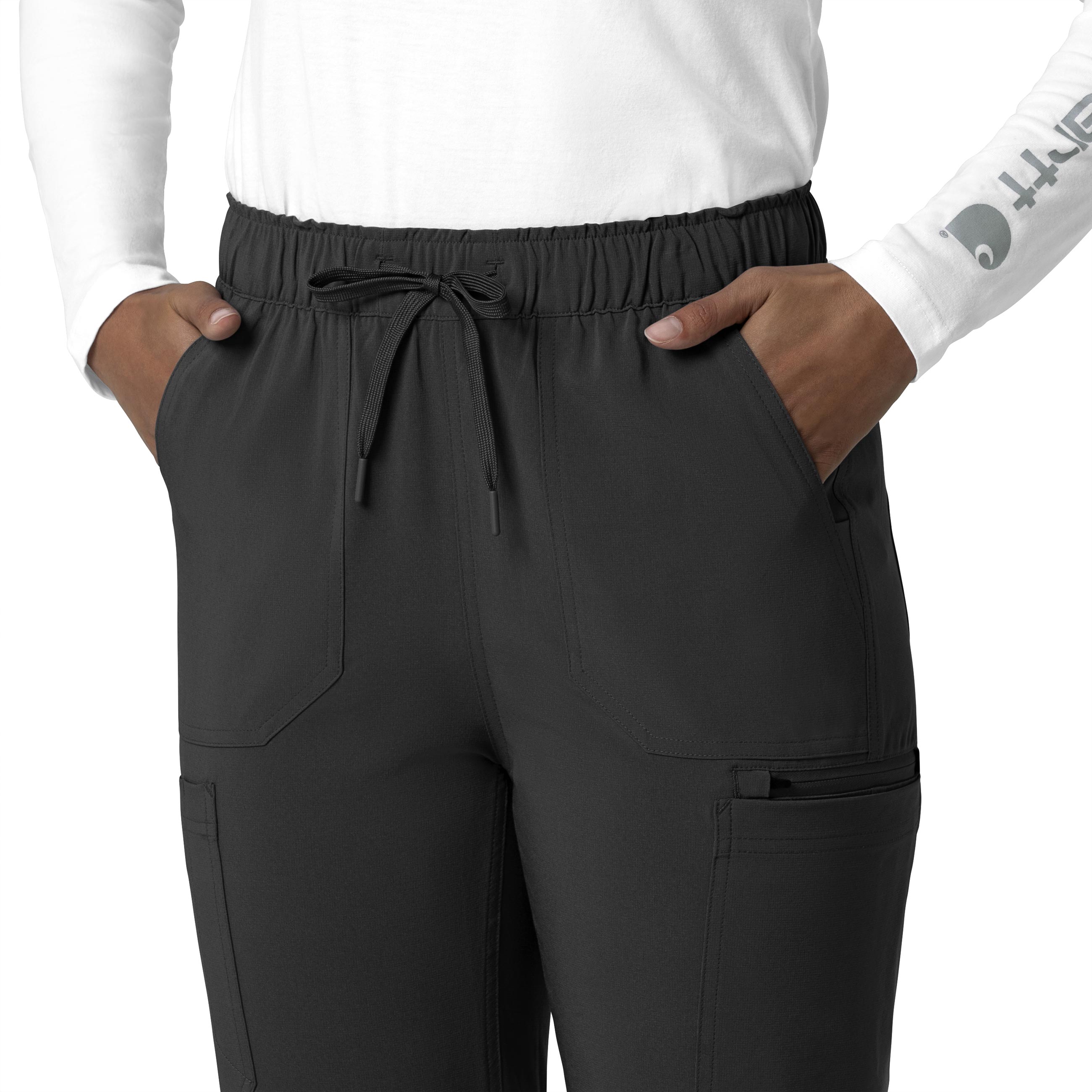 Force Cross-Flex C53210 Straight Leg Cargo Scrub Pants Black