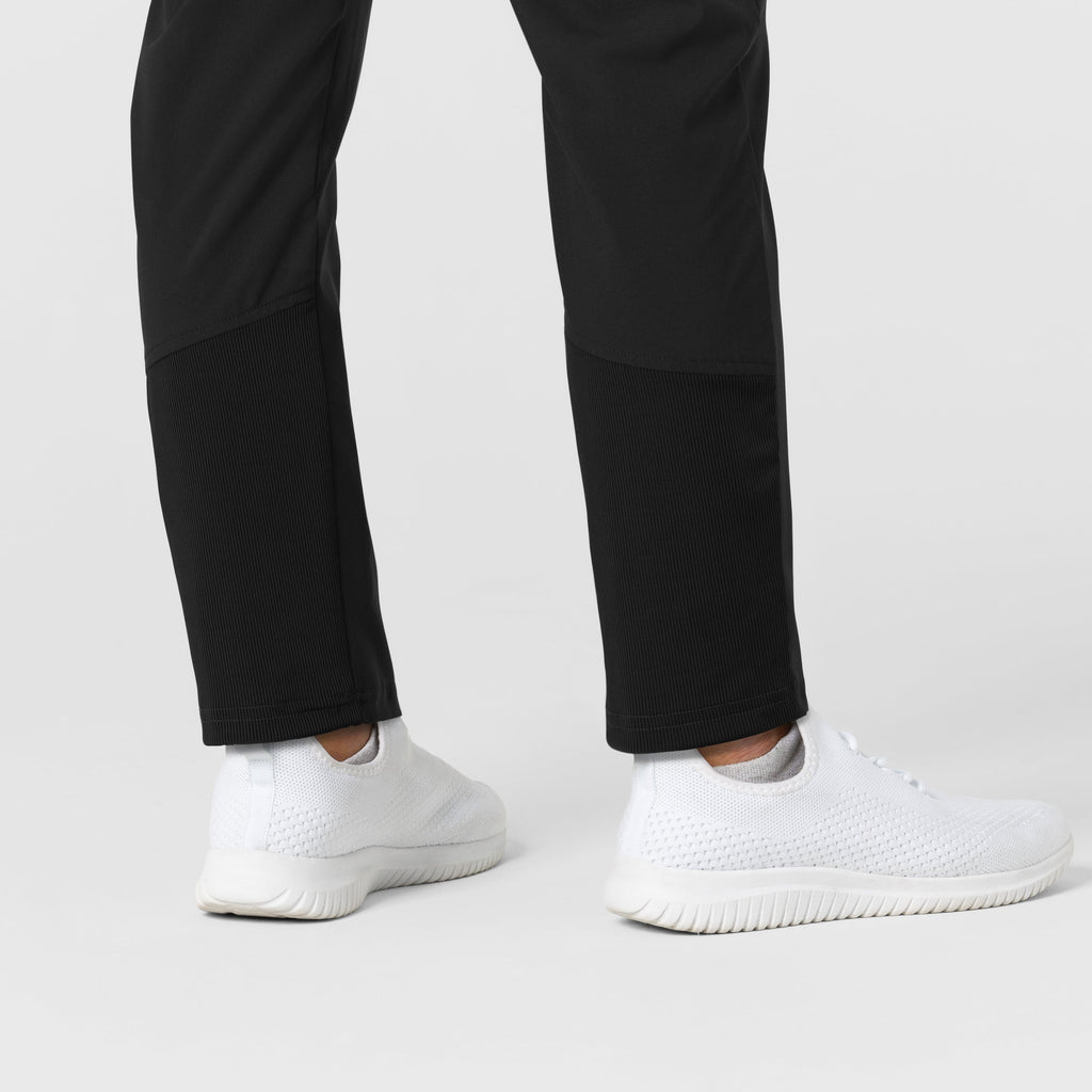 W123 5045 Flex-n-Reach Track Scrub Pants Black