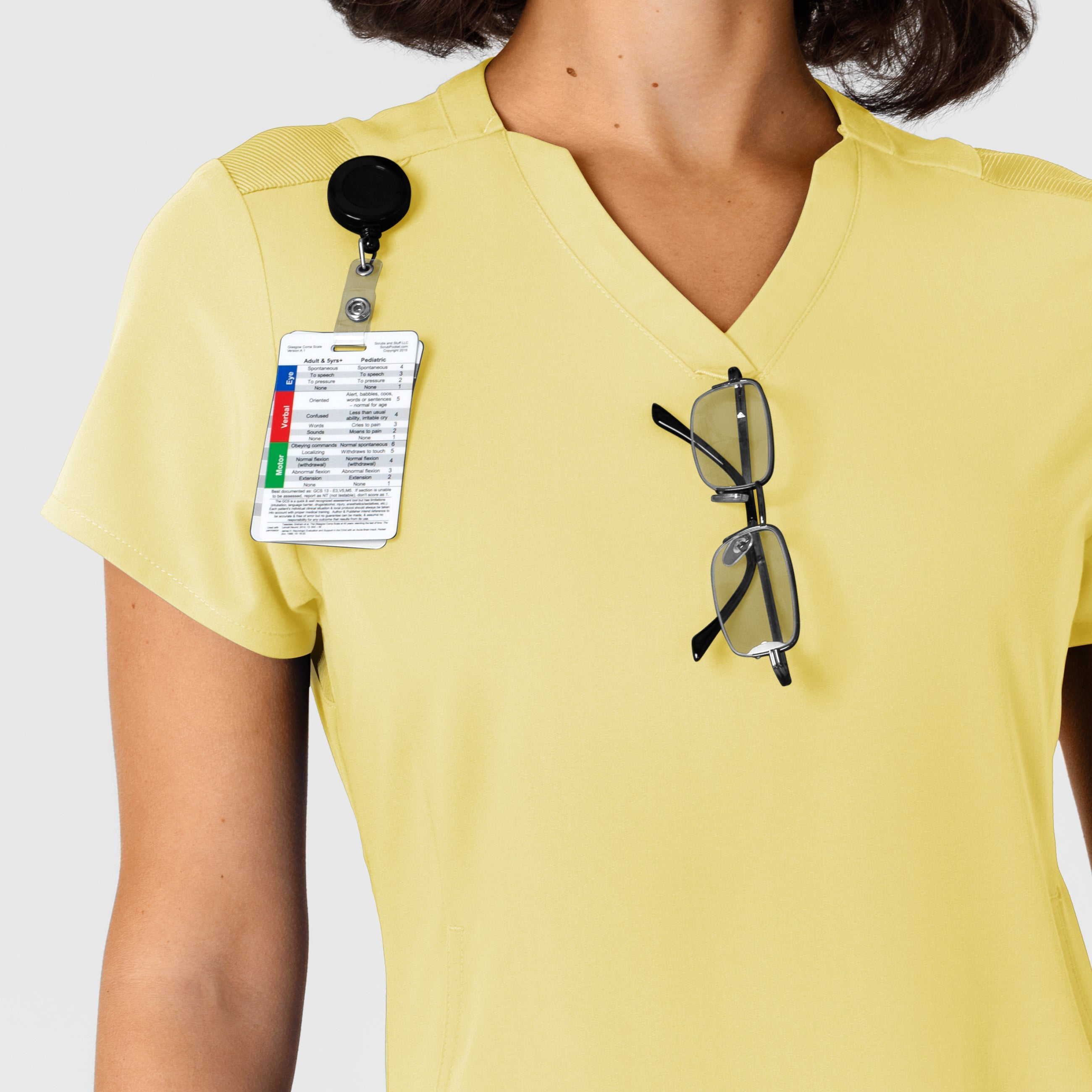 Nova 6432 Flex-n-Reach V-Neck Scrub Top Sunshine Yellow