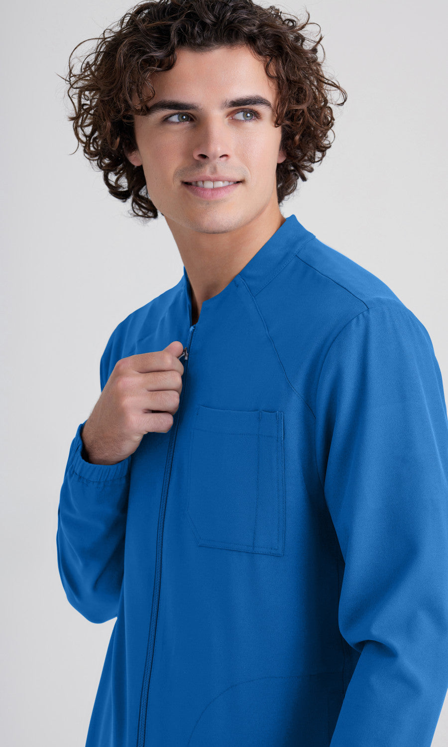 Grey's Anatomy Evolve GSSW887 Cycle Scrub Jacket New Royal