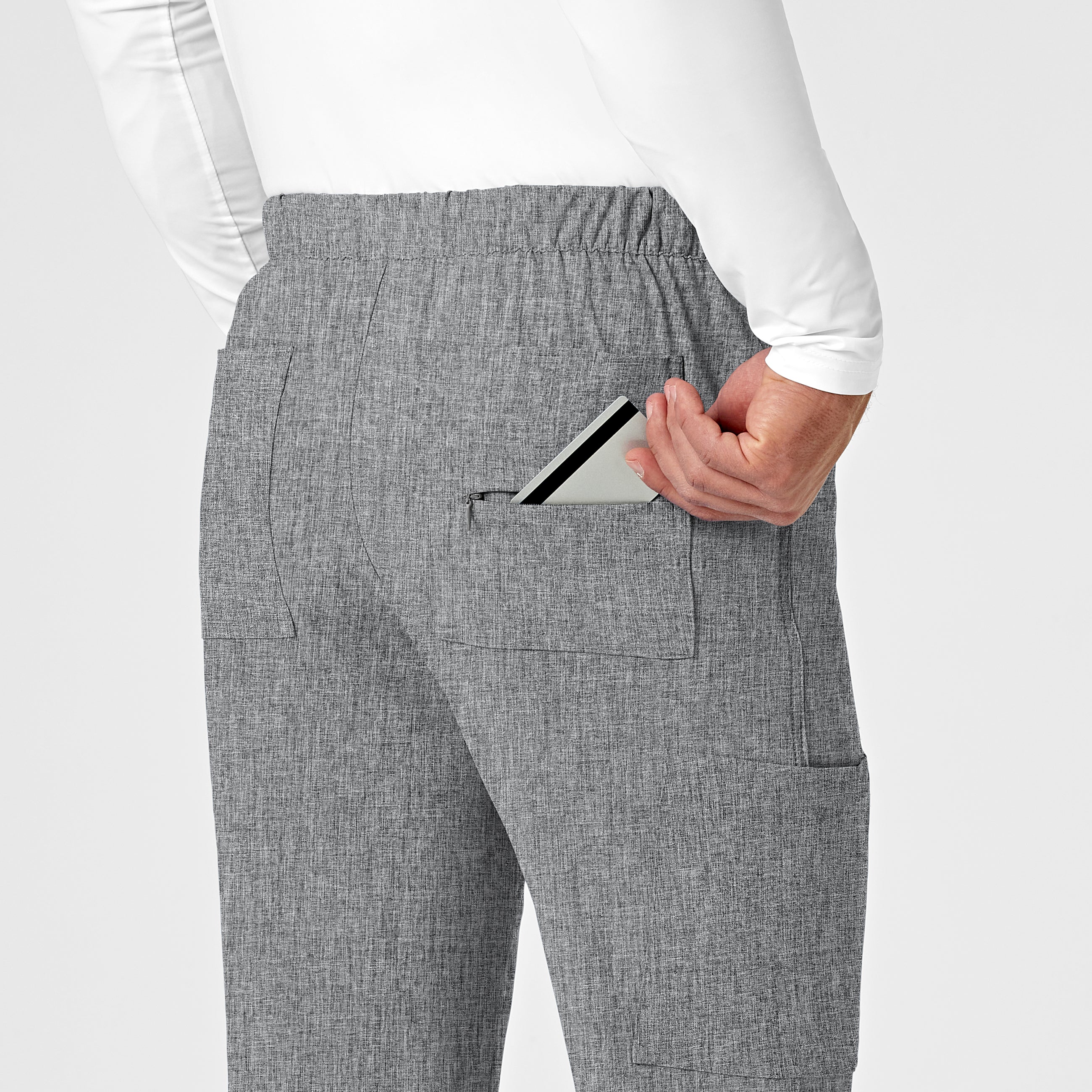 RENEW 5034 Men's Jogger Scrub Pants Grey Heather