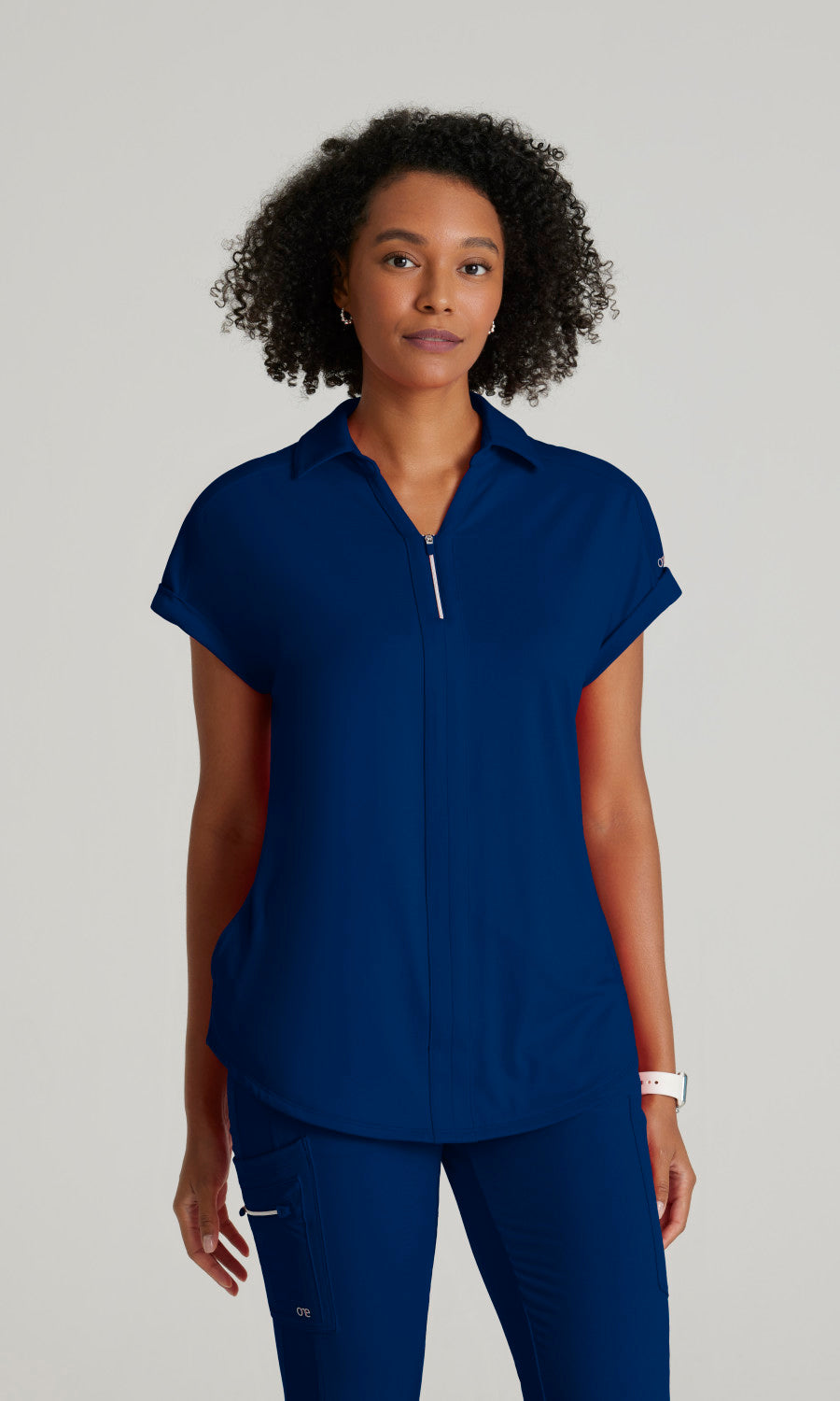 Barco One Performance Knits BOT210 Engage Knit Scrub Top Indigo