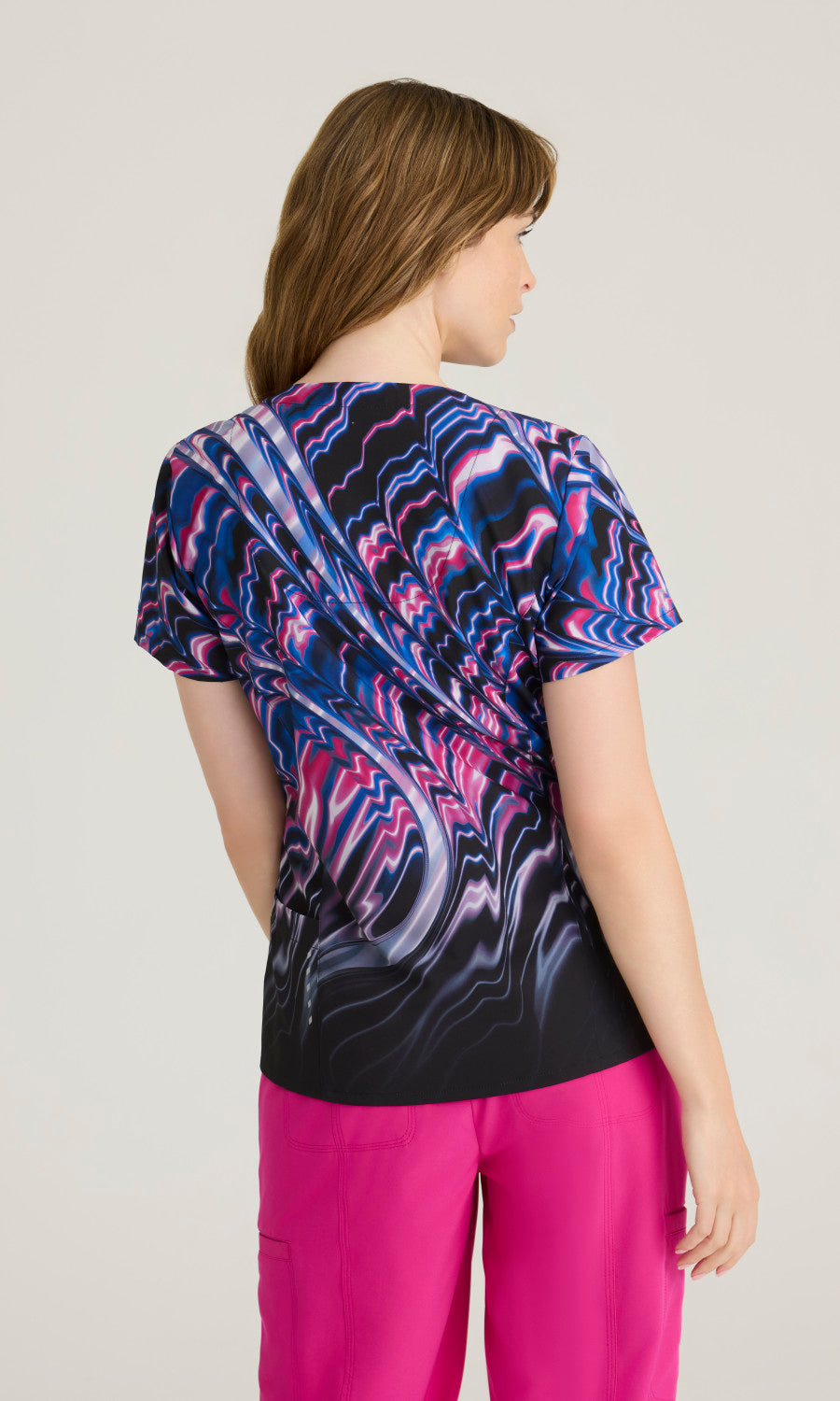 Barco One 5107 Thrive Print Top Pink Luminescene