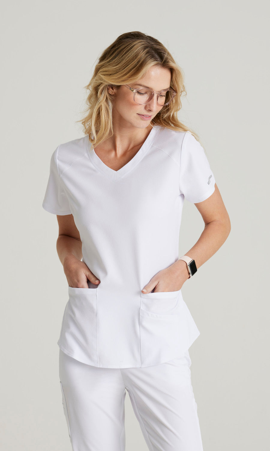 Skechers SK101 Breeze Scrub Top White