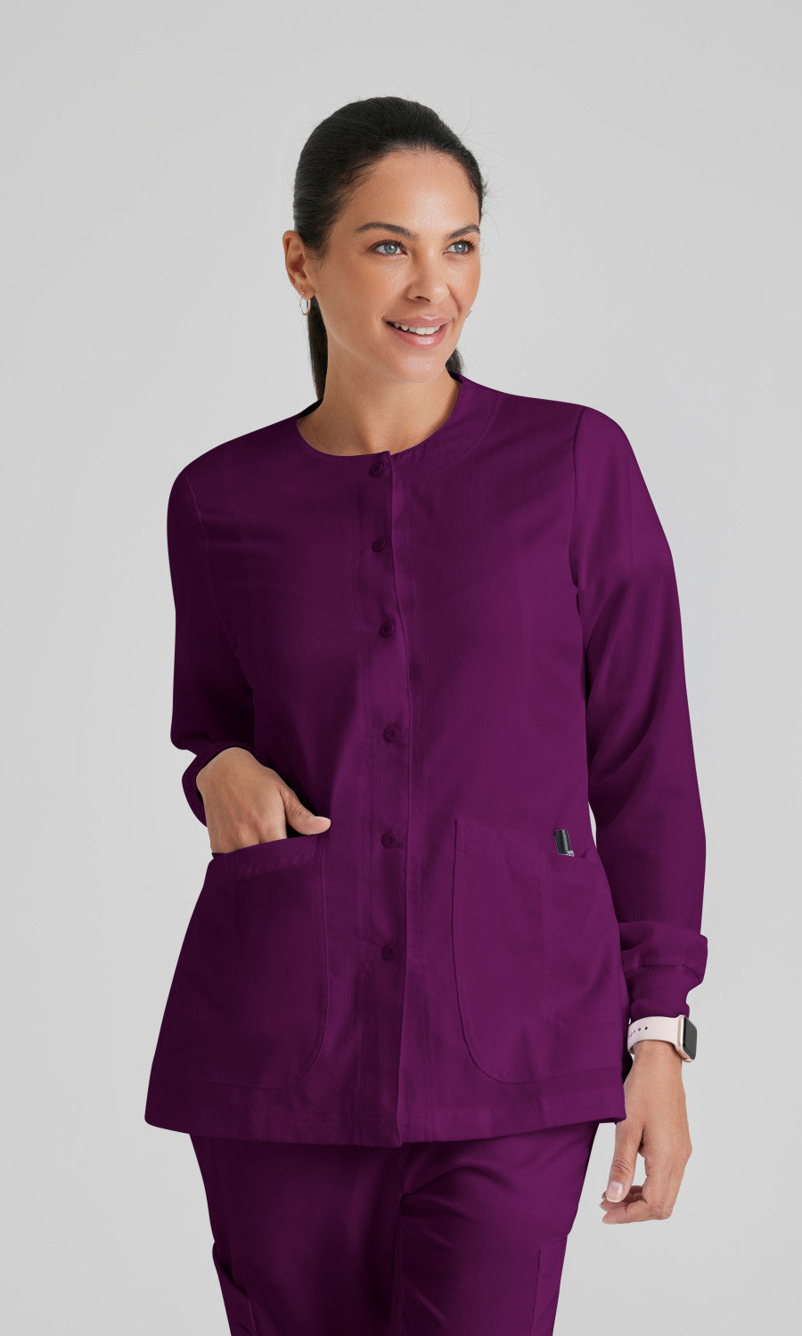 Grey's Anatomy 4450 Jamie Scrub Jacket Wine