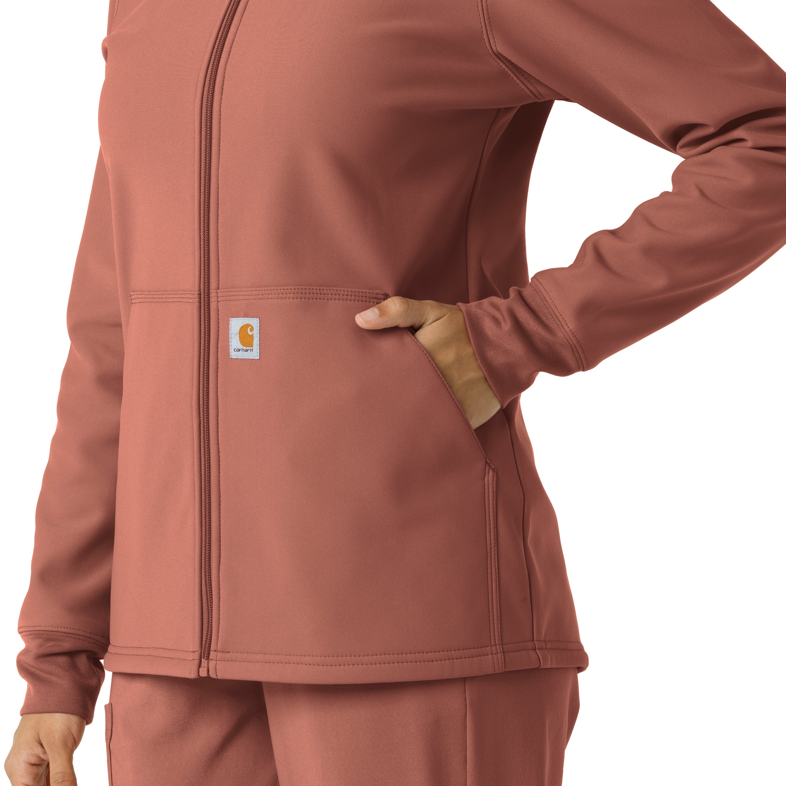 Layers C85023 Bonded Fleece Hoodie Wildrose
