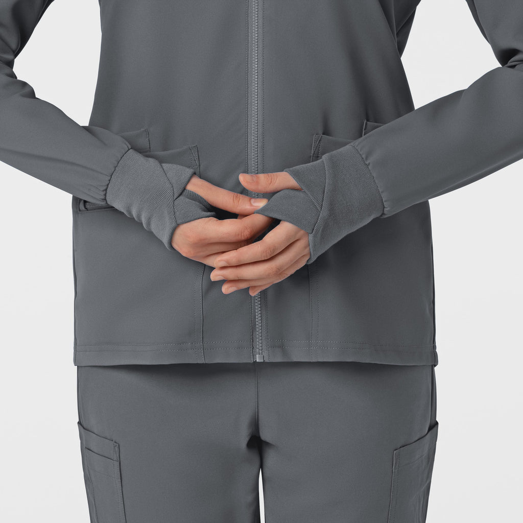 Thrive 8122 Flex-n-Reach Zip-Front Jacket Pewter
