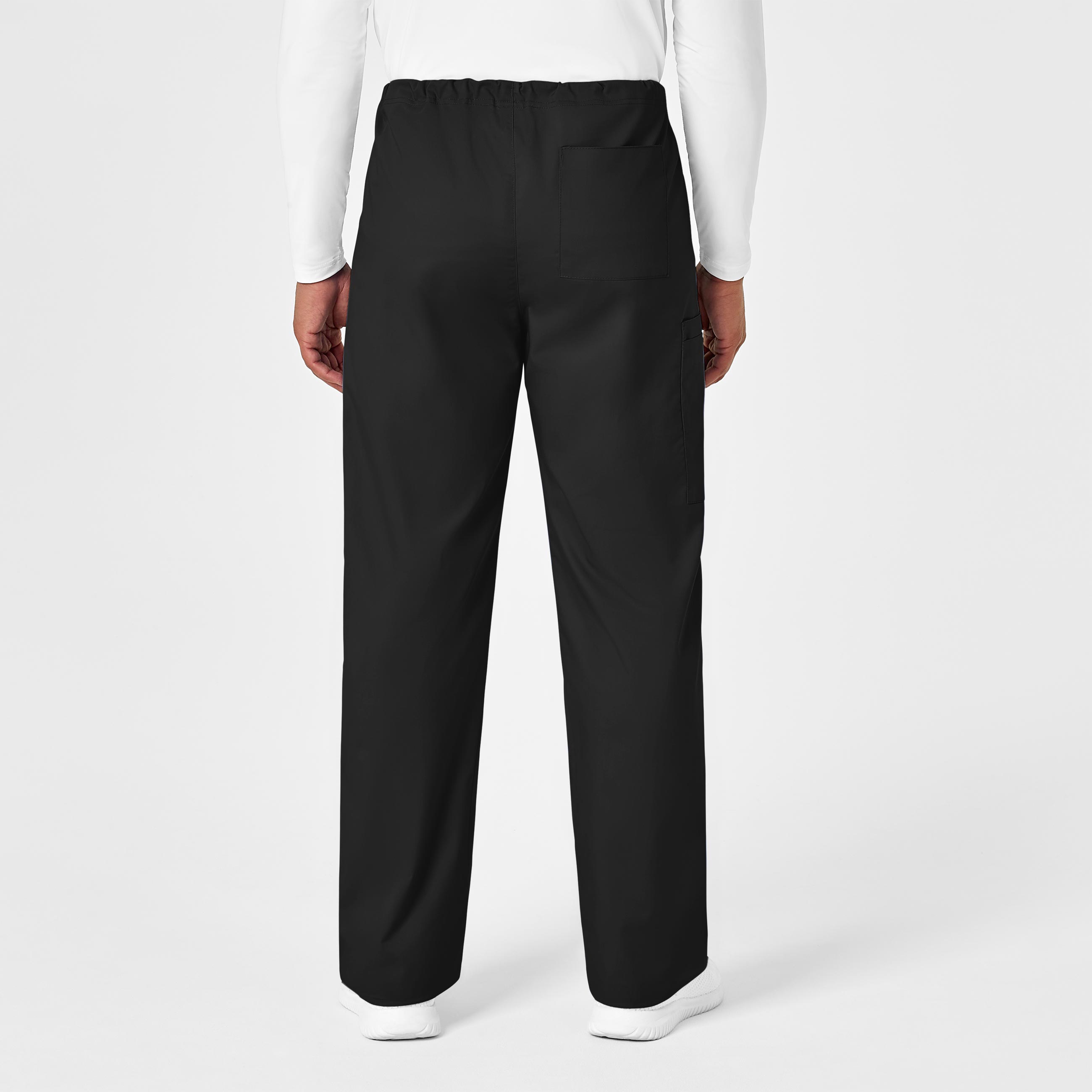 WonderWORK 500 Unisex Drawstring Cargo Scrub Pants Black