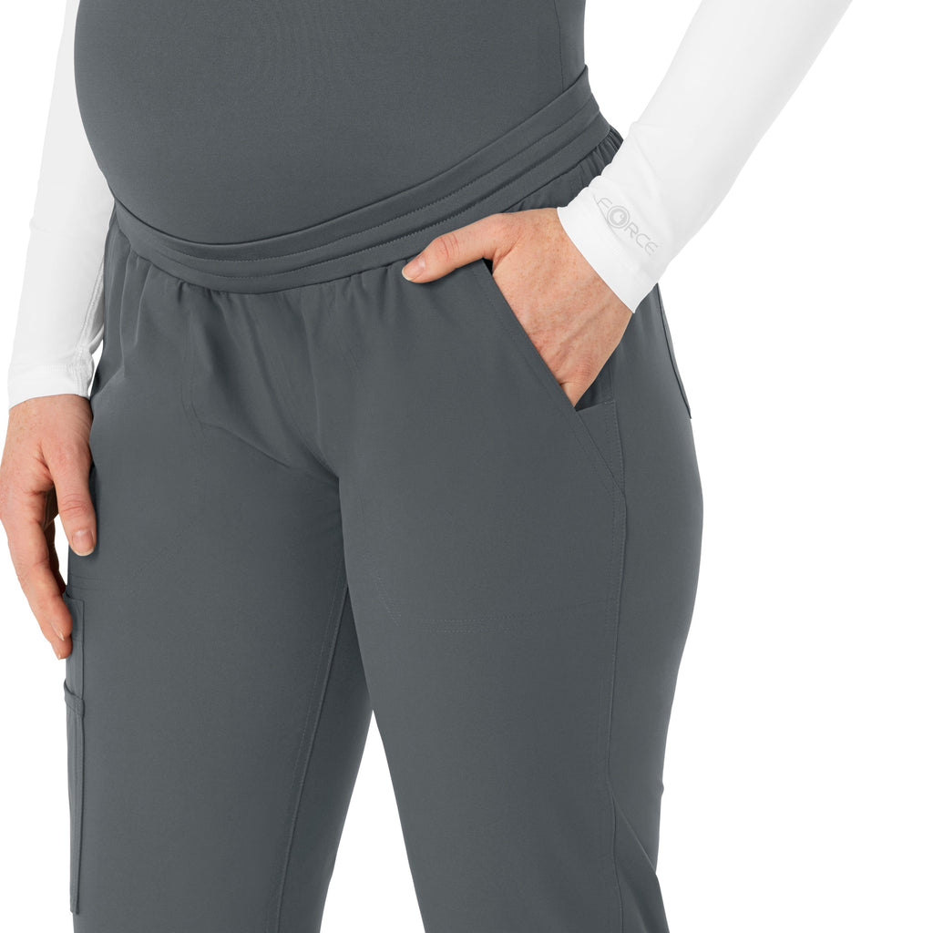 Force Essentials C54113 Maternity Jogger Scrub Pants Pewter