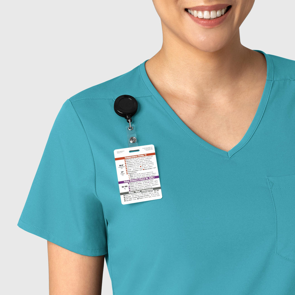 Boundless 6151 Tuck-In Scrub Top Teal
