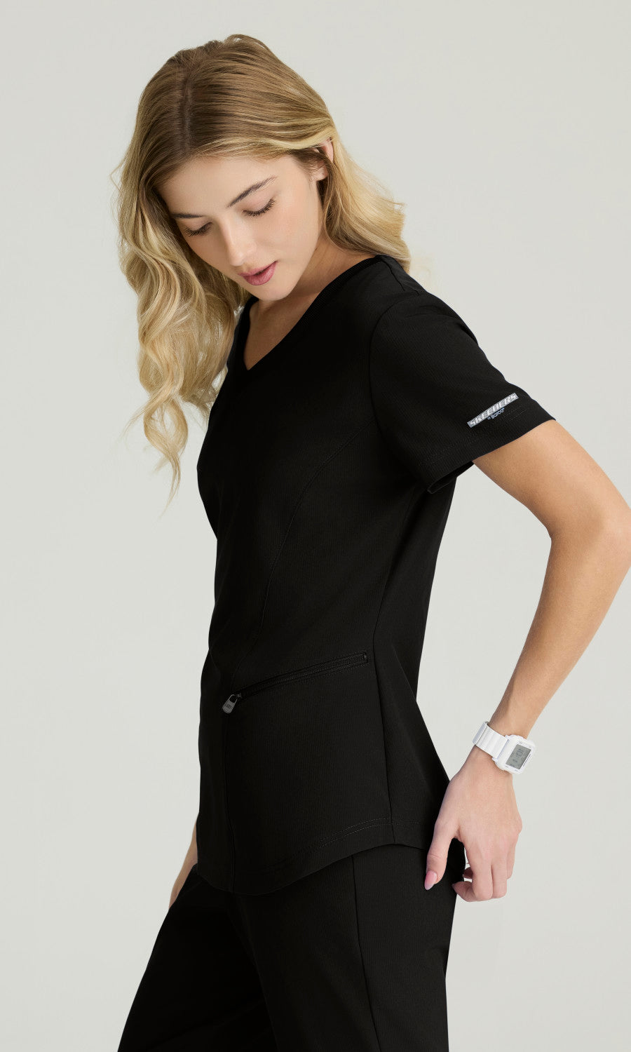 Skechers Vitality SKT092 Electra Scrub Top Black