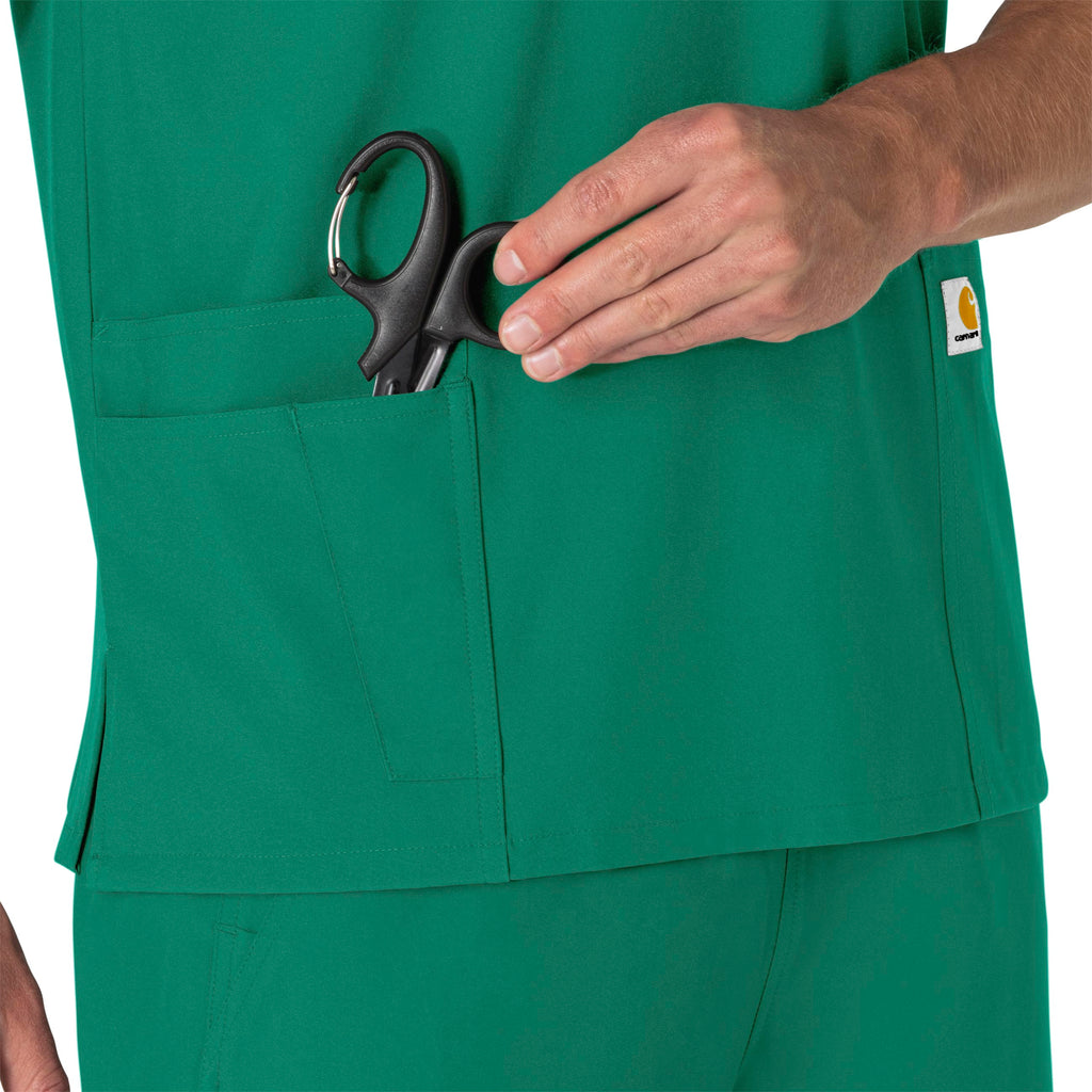 Force Essentials C15013 Unisex V-Neck 6-Pocket Scrub Top Hunter