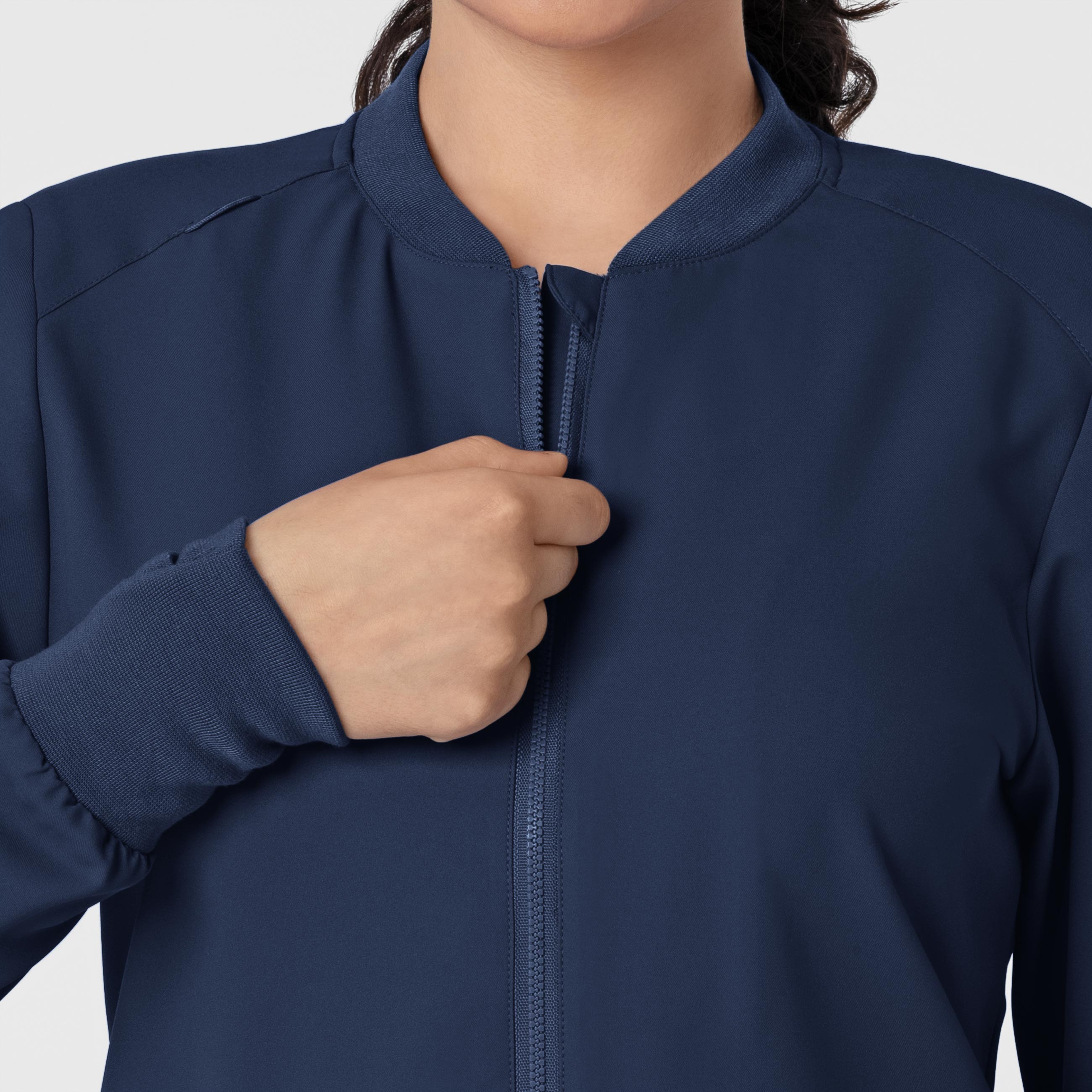 Thrive 8122 Flex-n-Reach Zip-Front Jacket Navy