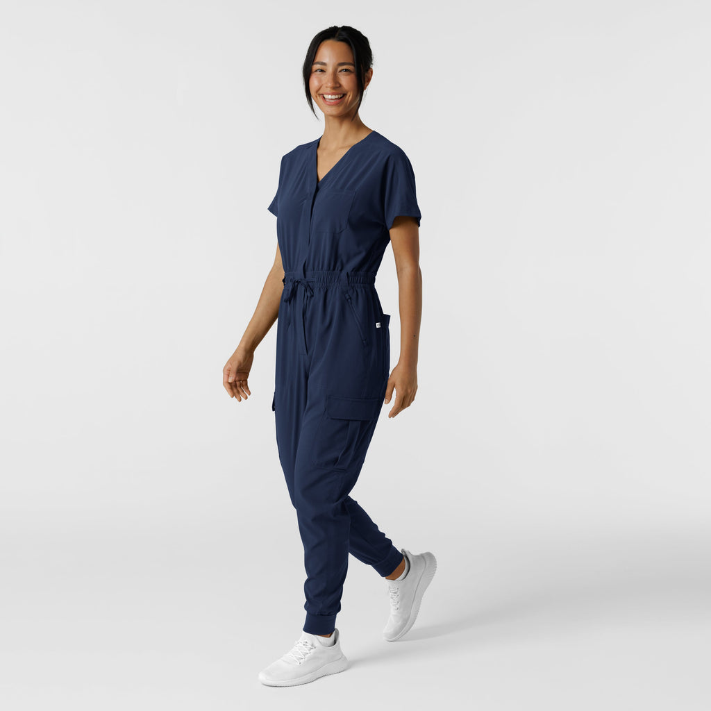 RENEW 3234 Cargo Jogger Scrub Jumpsuit Navy