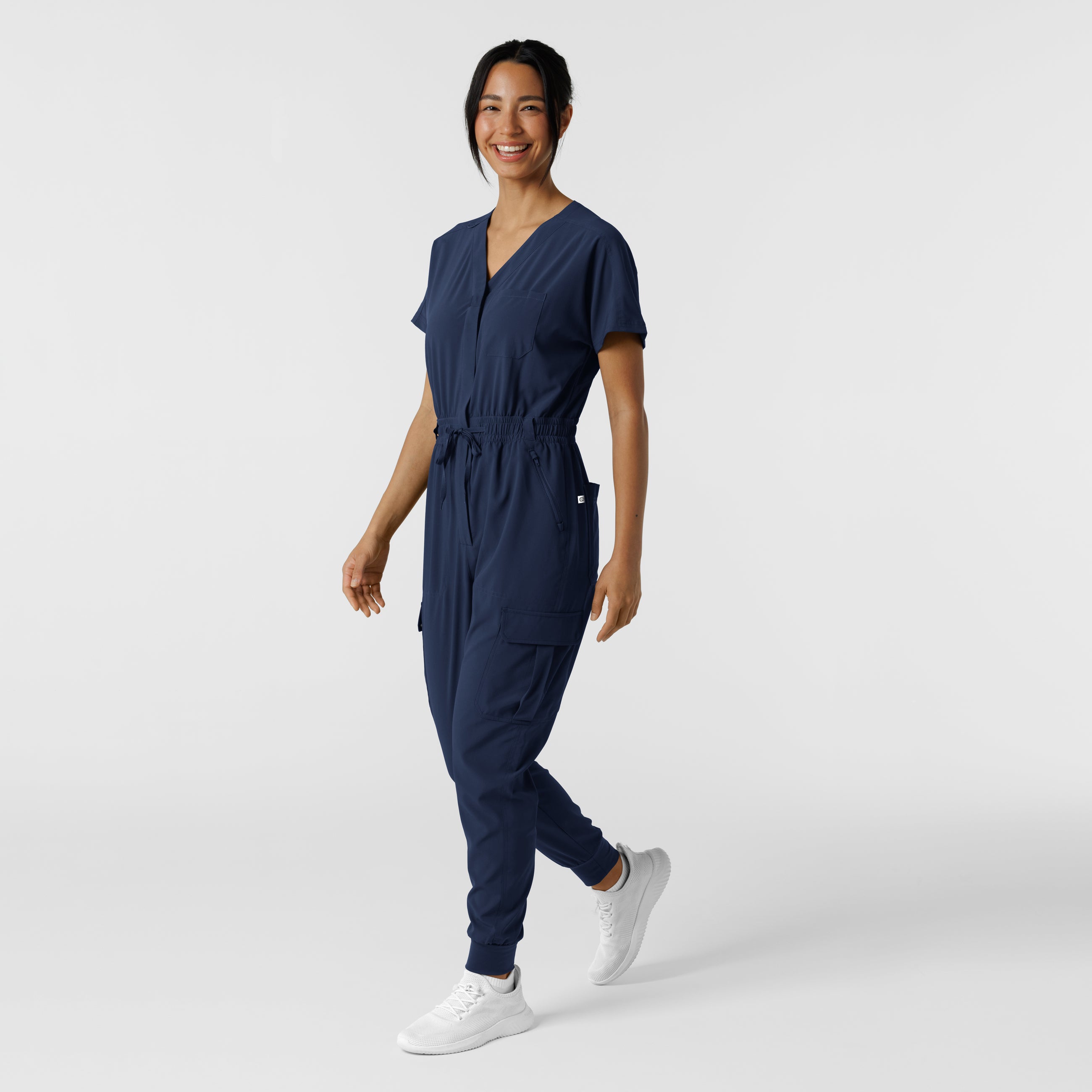 RENEW 3234 Cargo Jogger Scrub Jumpsuit Navy