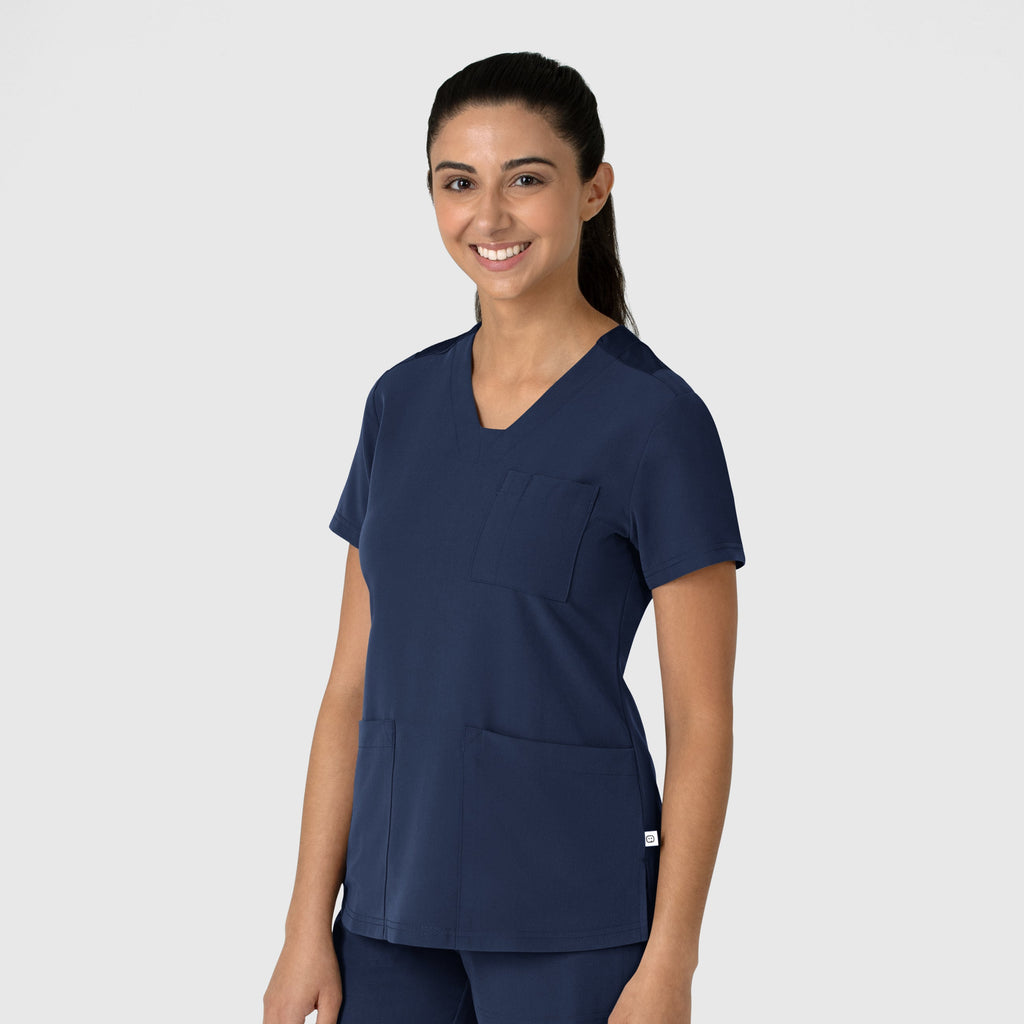 Nova 6132 Flex-n-Reach V-Neck Scrub Top Navy