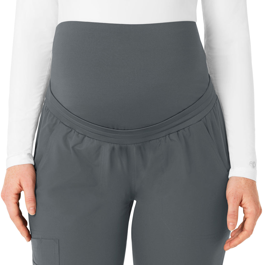 Force Essentials C54113 Maternity Jogger Scrub Pants Pewter