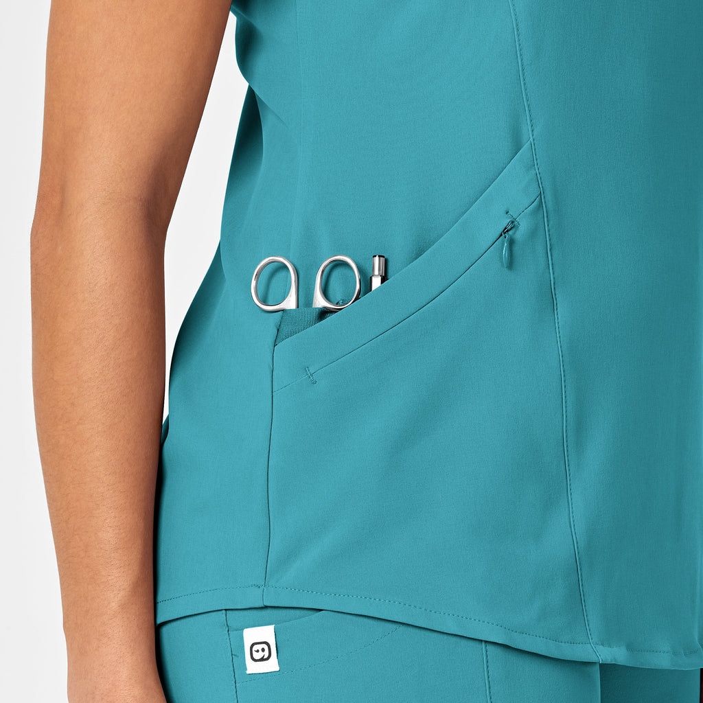RENEW 6134 V-Neck Scrub Top Teal Blue