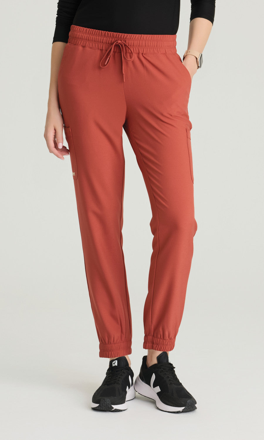 Grey's Anatomy Evolve GSSP625 Terra Scrub Joggers Sedona Red