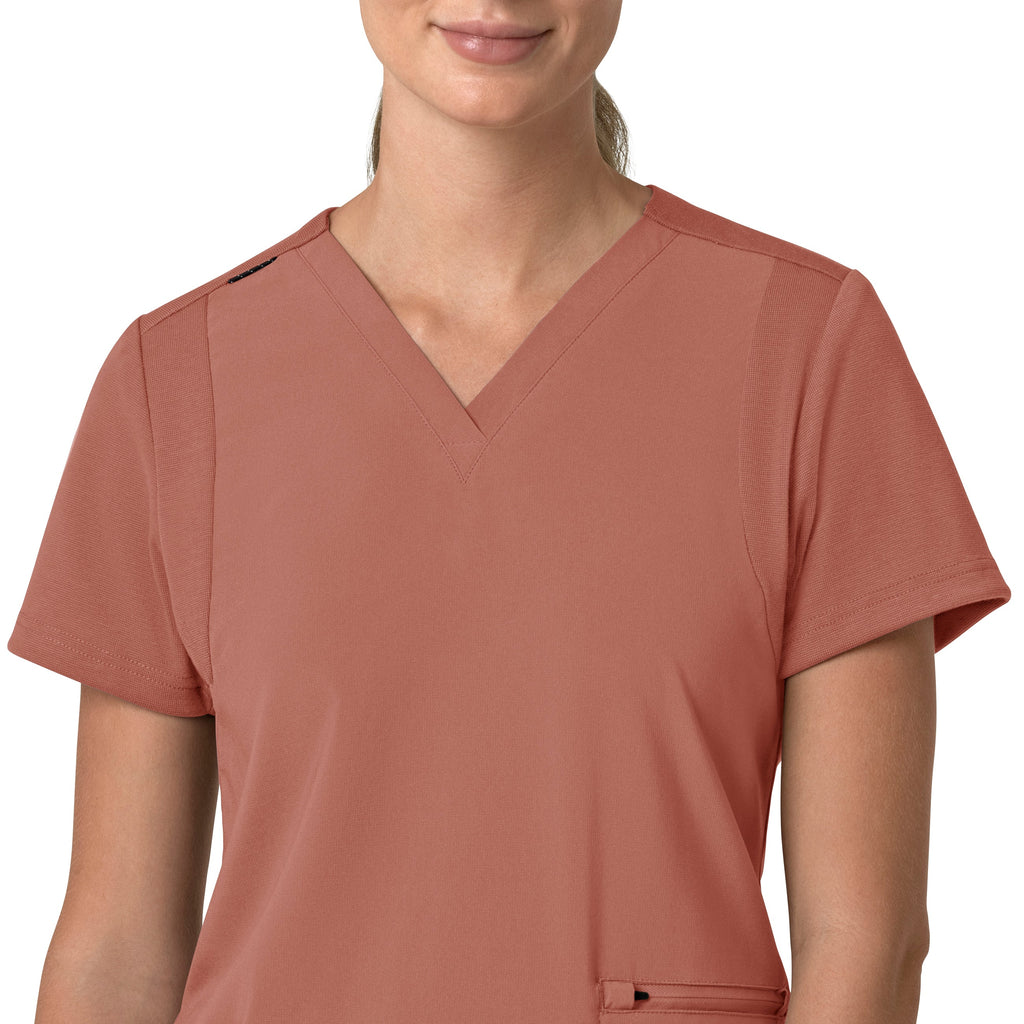 Force Cross-Flex C13210 Flex Panel V-Neck Scrub Top Wildrose